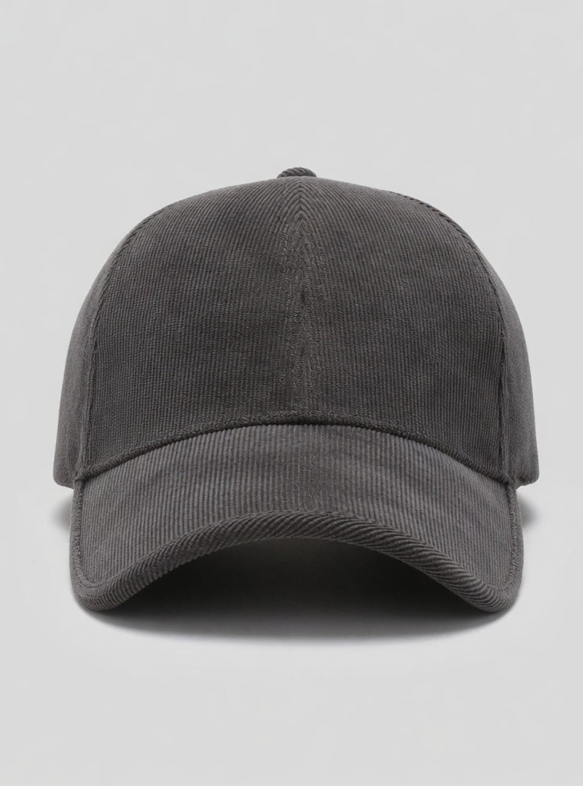 Gray baseball cap on a light gray background