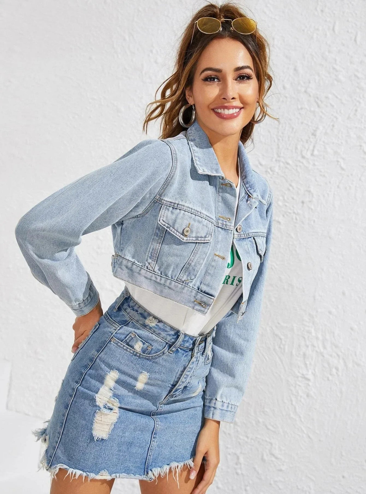 Cropped Denim Jacket