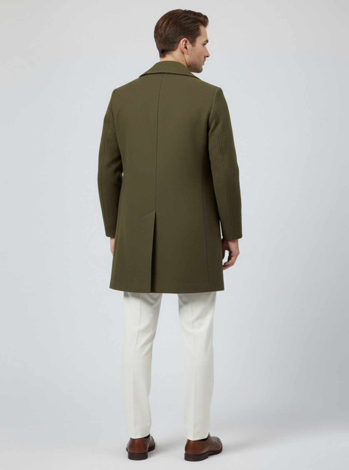 Double-Breasted Wool Overcoat