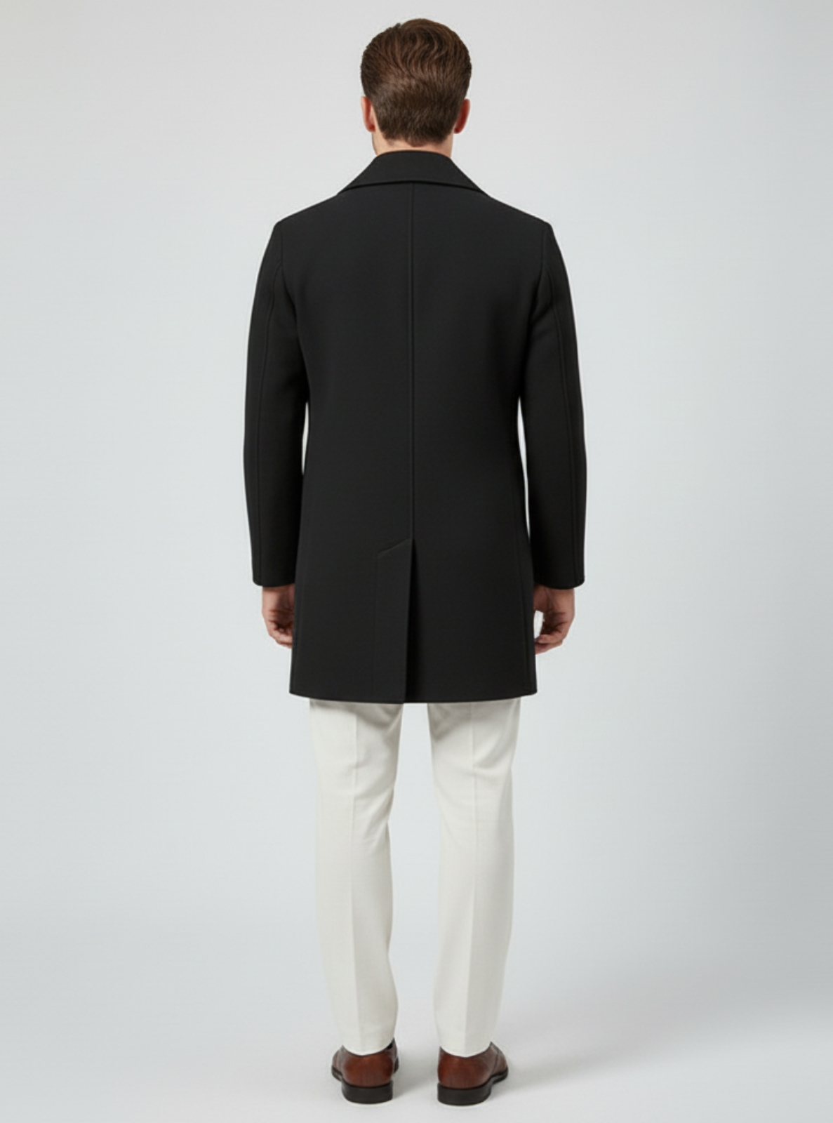 Double-Breasted Wool Overcoat