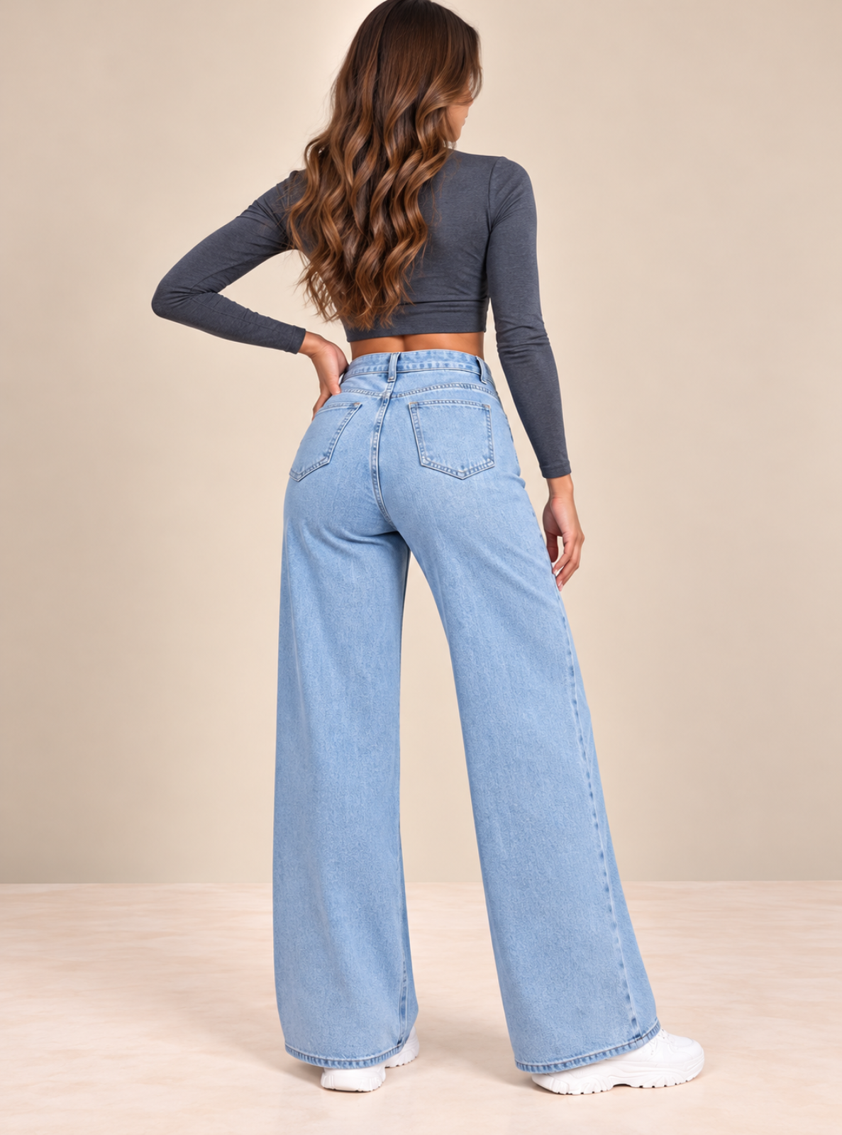 High-Waist Wide-Leg Jeans