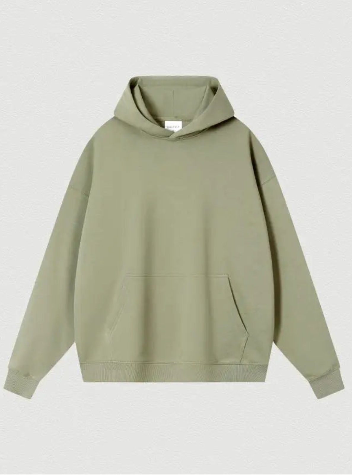 Green hoodie on a light gray background