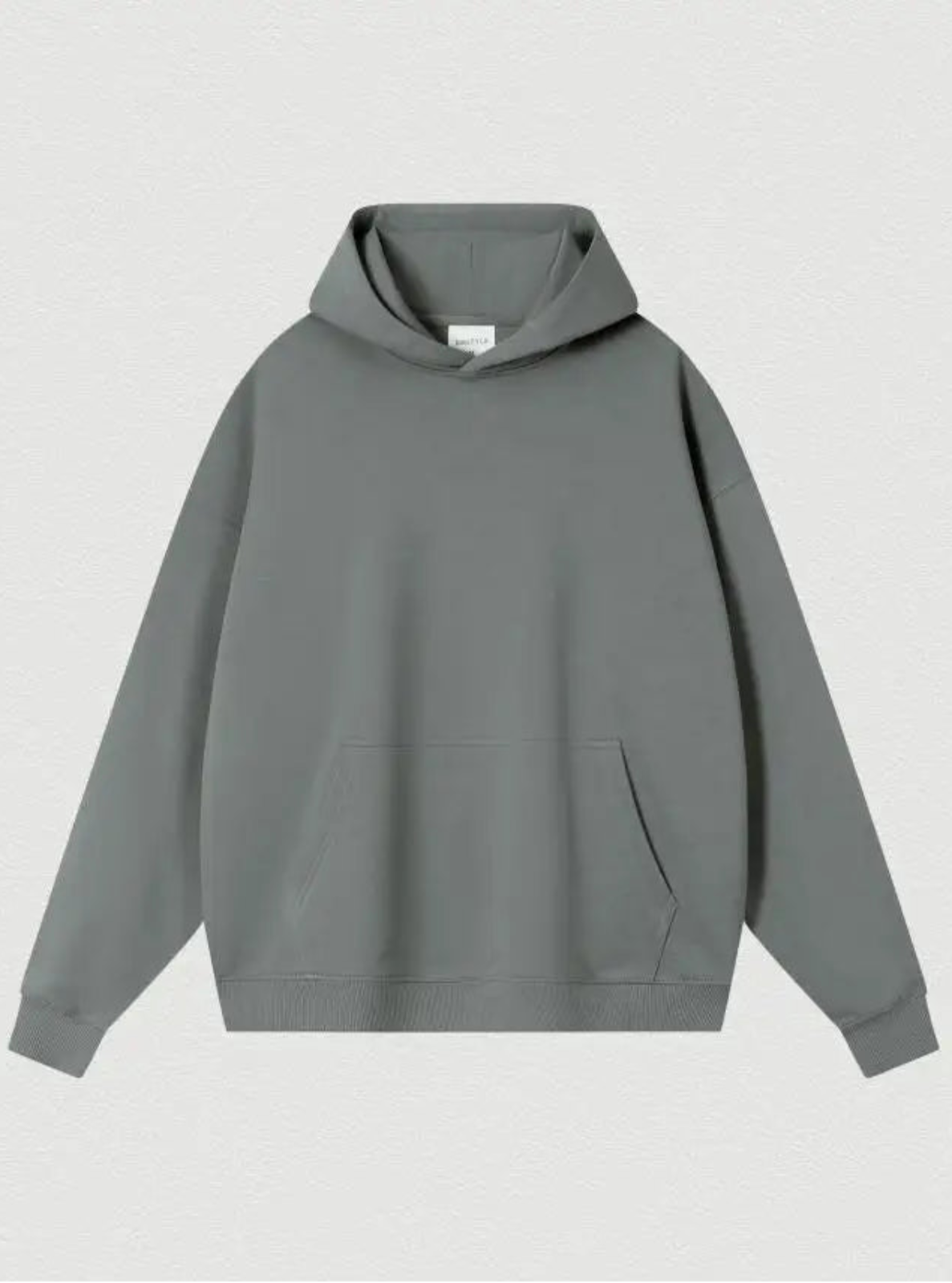 Gray hoodie on a light gray background