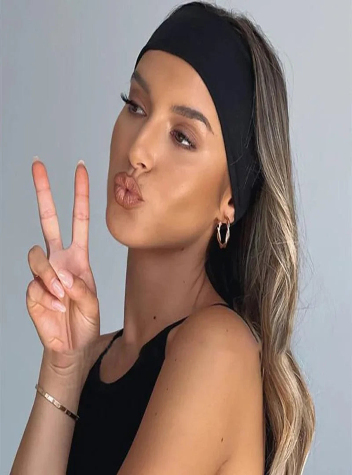 Woman with a black headband