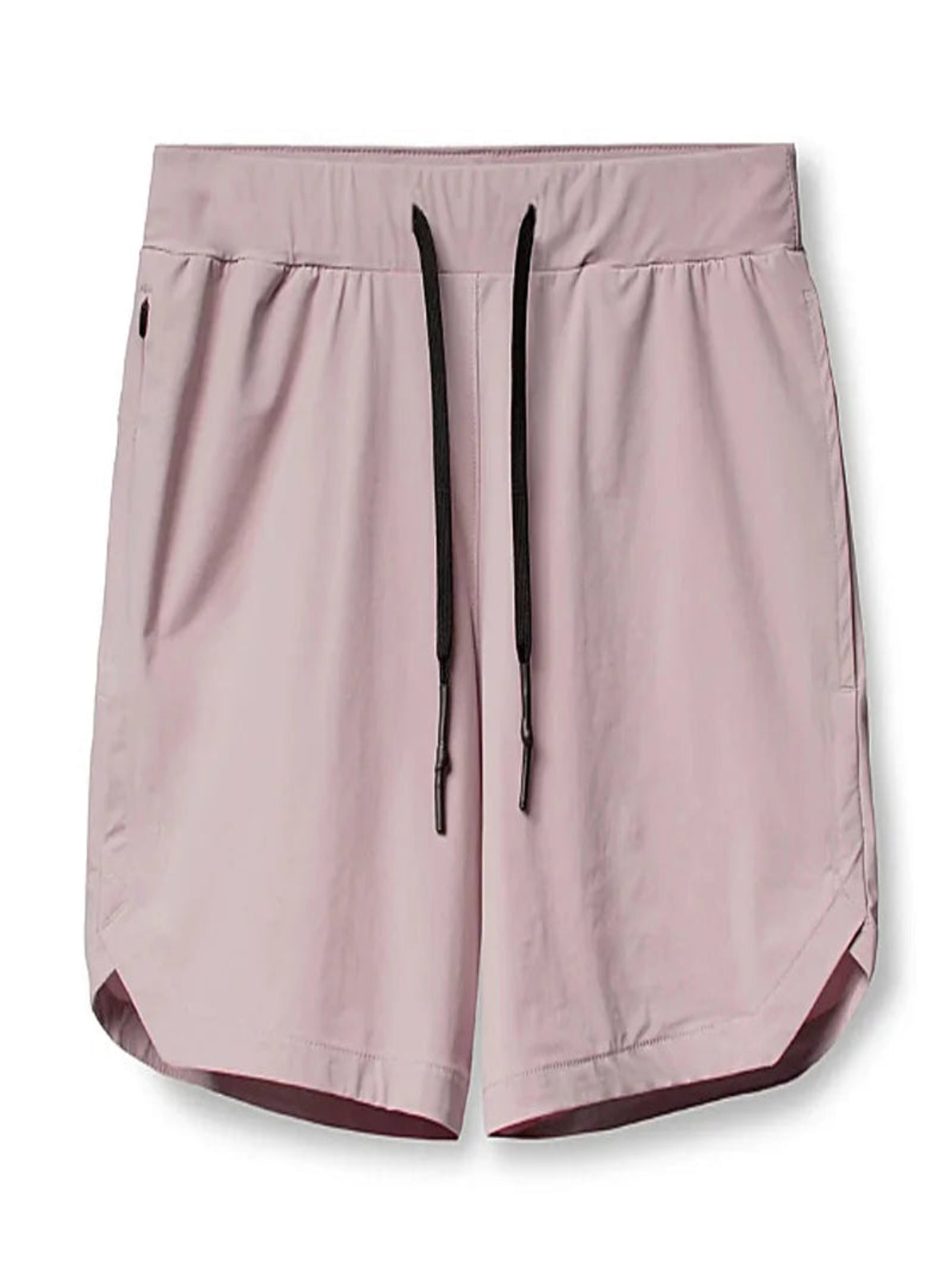 Light Pink Mid-Length Sports Shorts