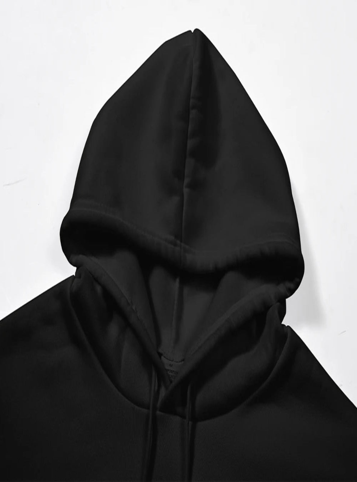 Black Loose-Fit Printed Hoodie