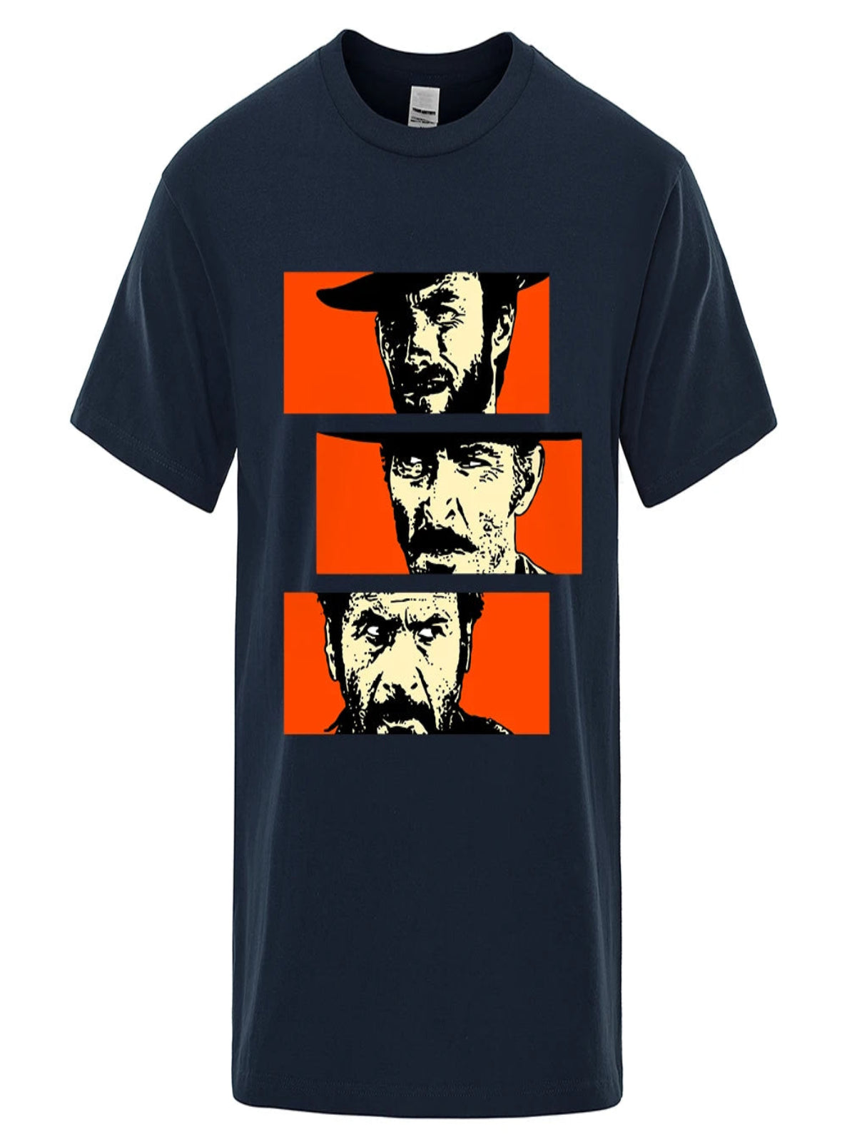 navy blue printed t-shirt