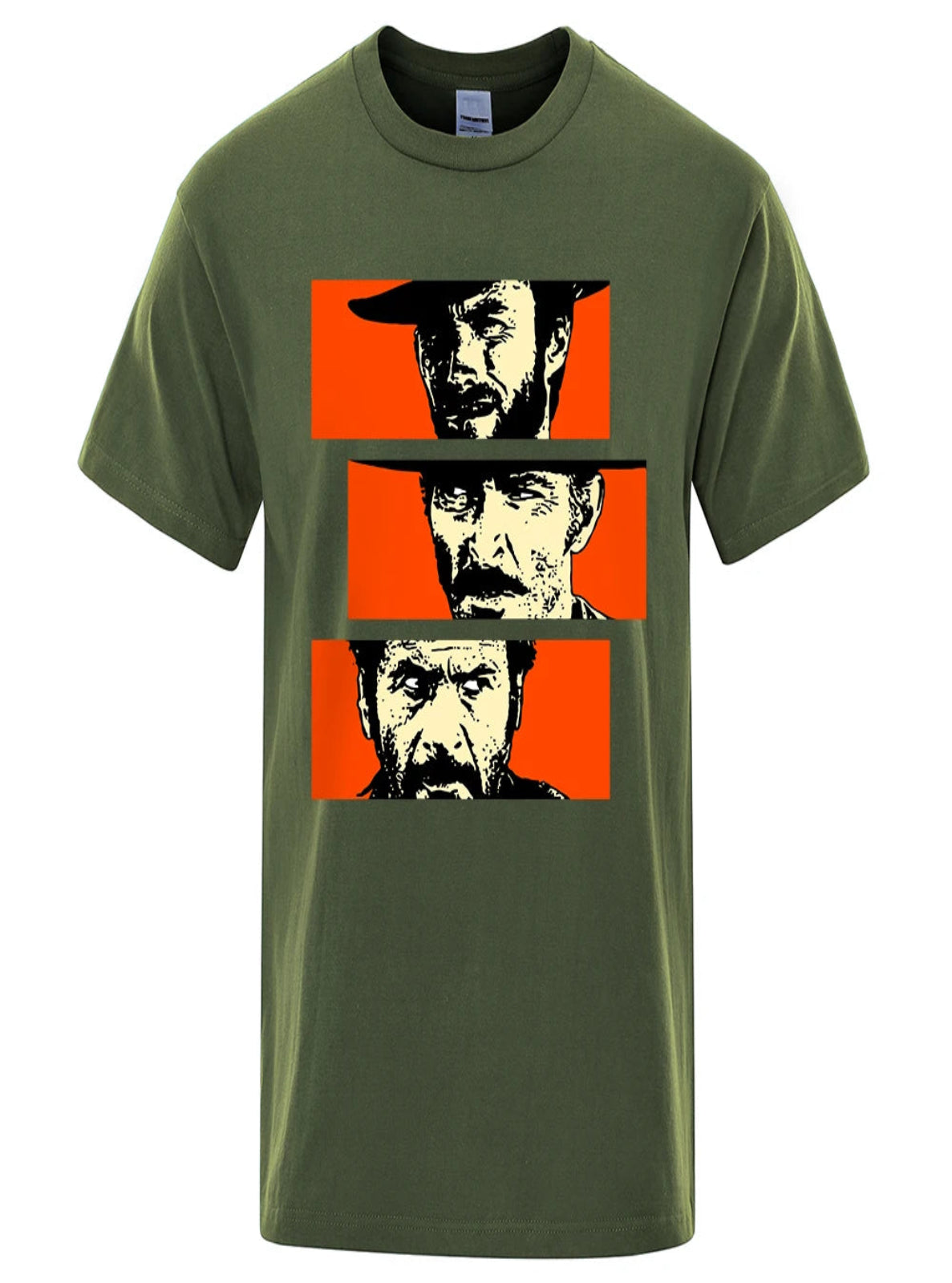 olive printed t-shirt
