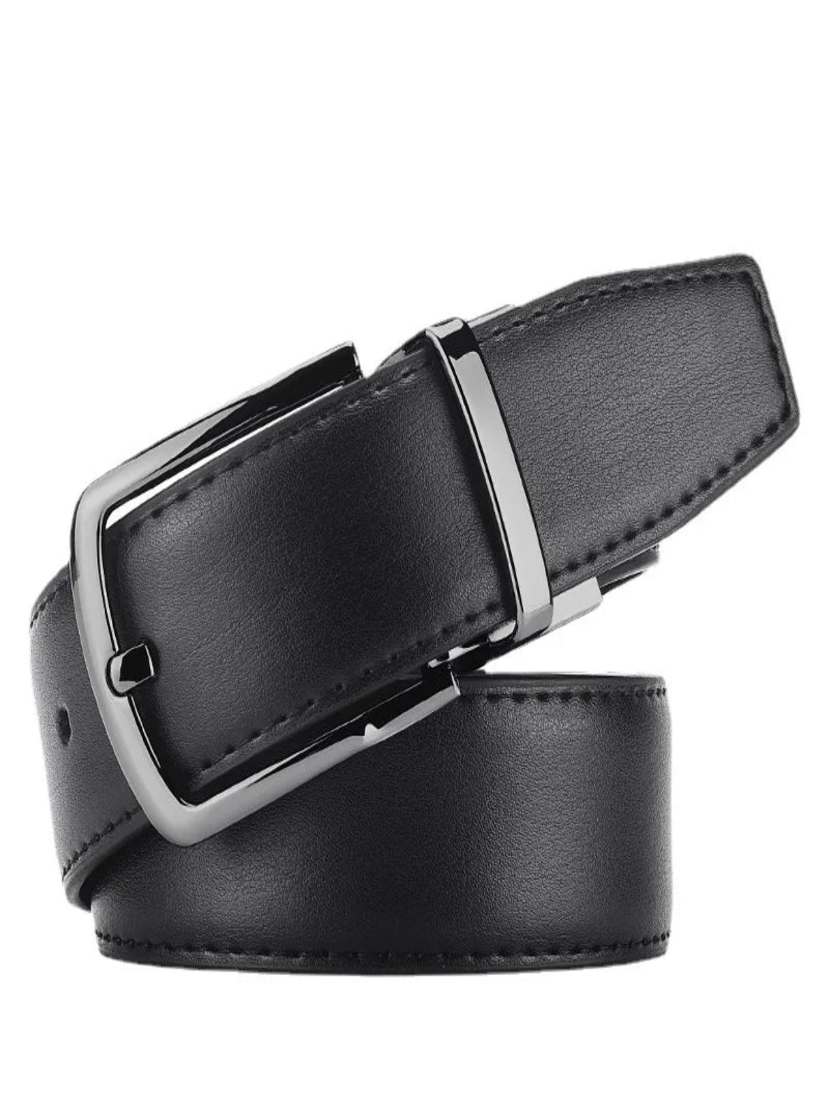 Reversible black Leather Belt