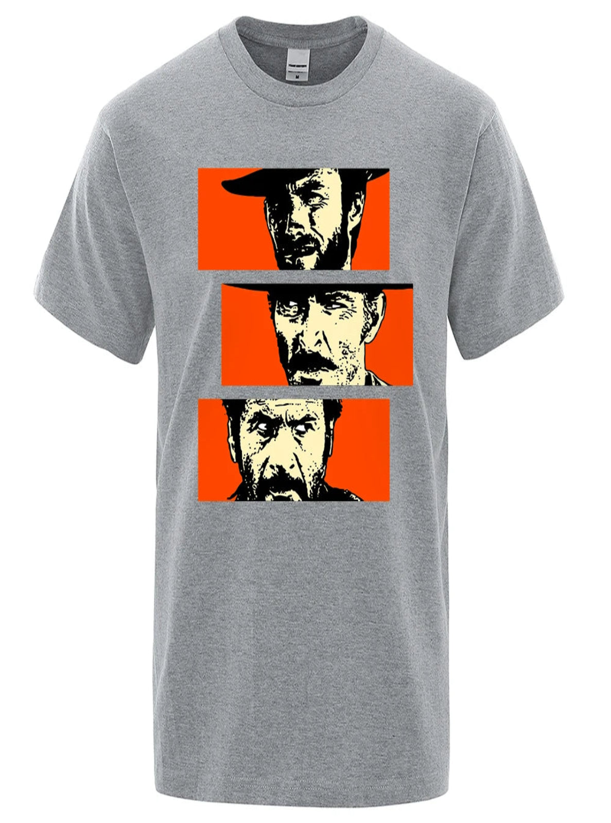 gray printed t-shirt