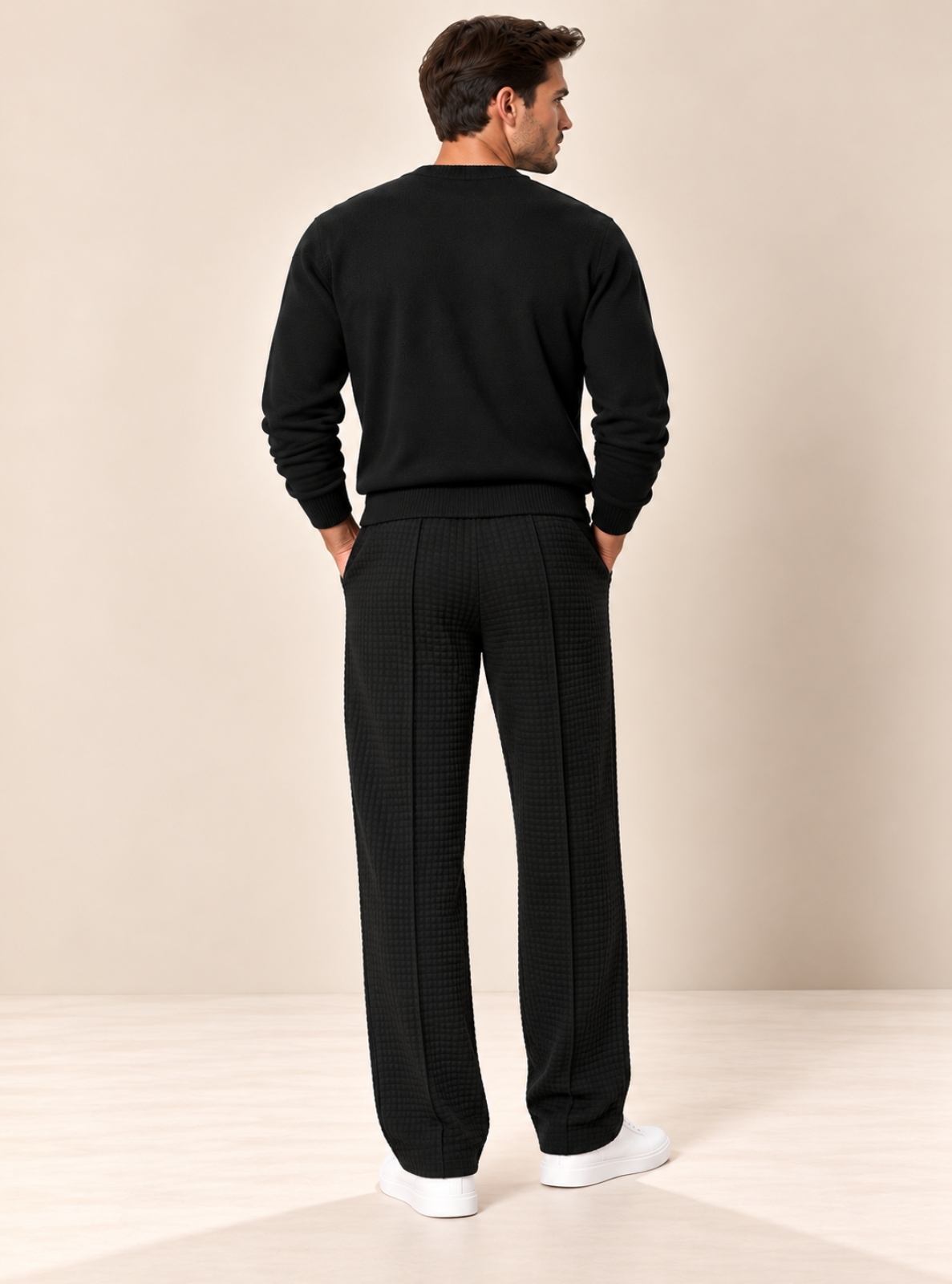Textured Double-Knit Lounge Pants