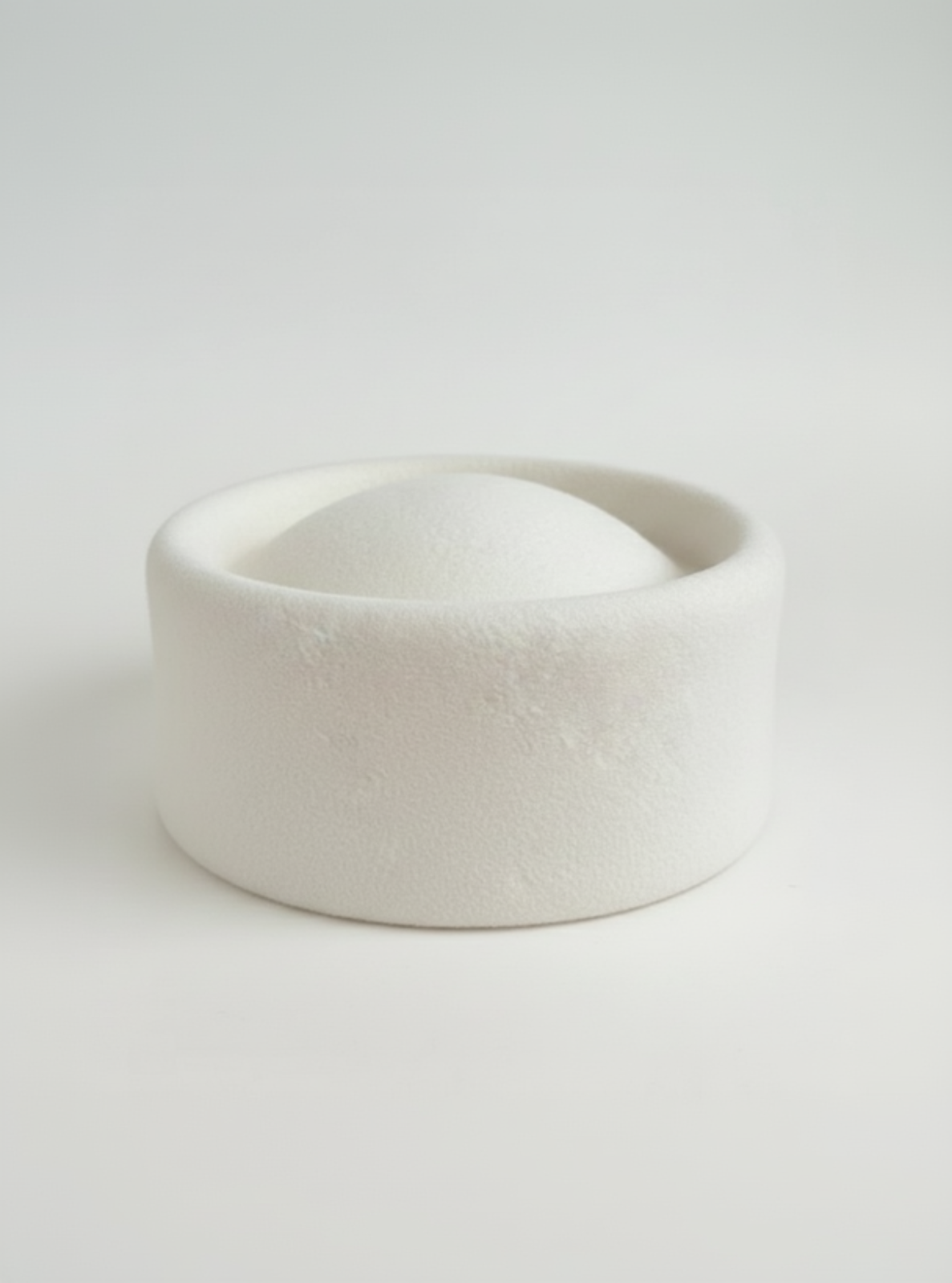 White ceramic bowl on a white background