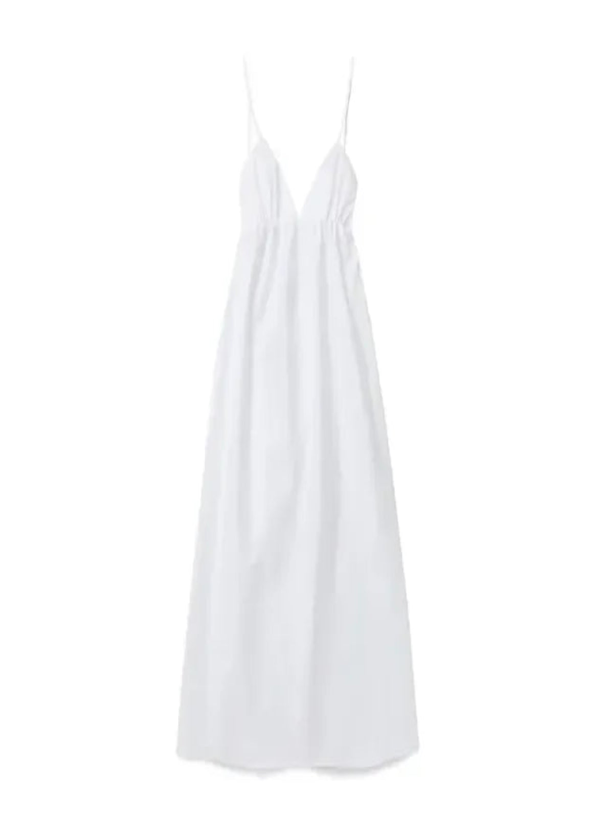 White slip dress on a white background