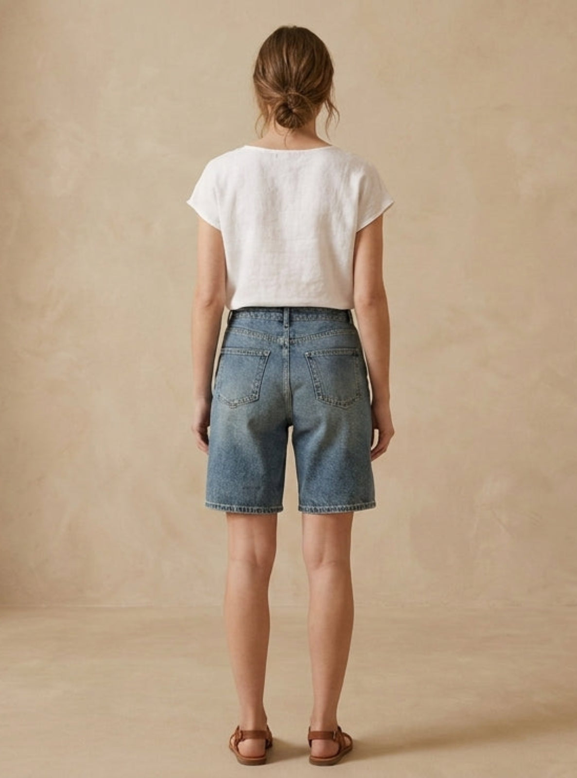 Denim Bermuda Shorts