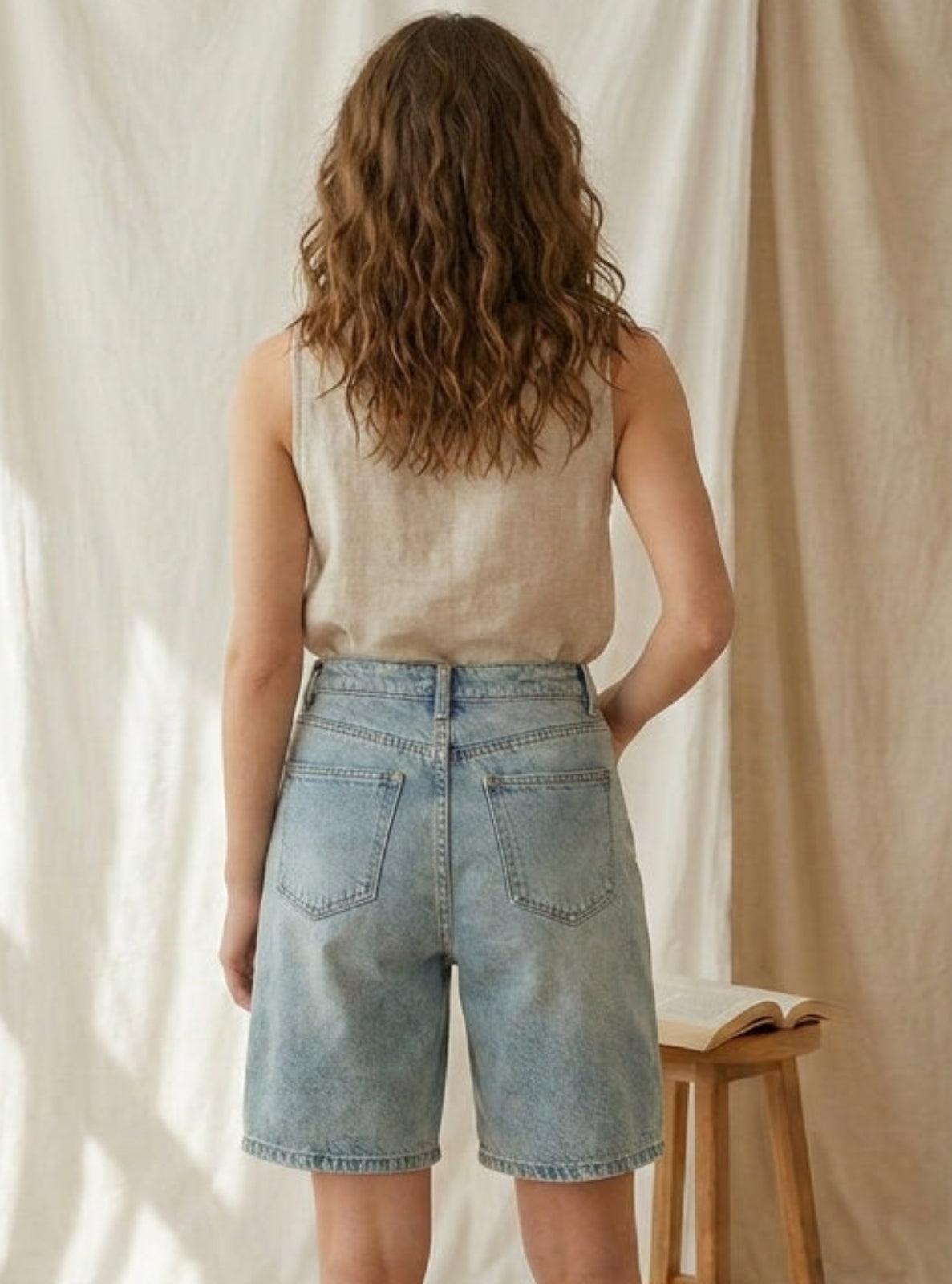 Denim Bermuda Shorts