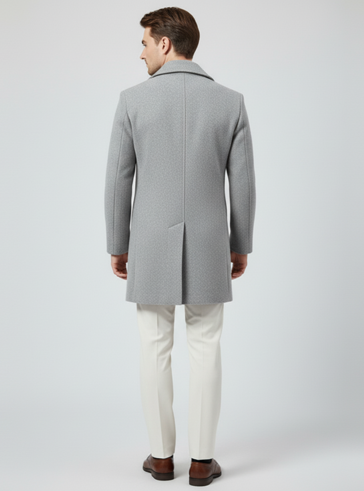 Double-Breasted Wool Overcoat