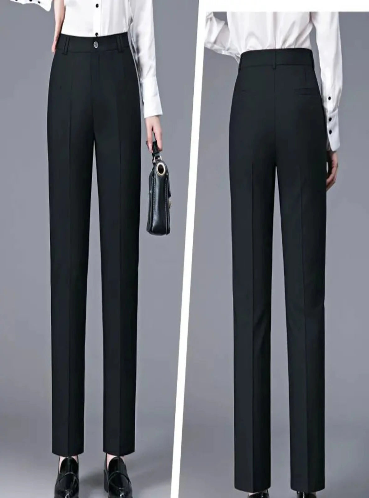 High Waisted Slim Fit Pants