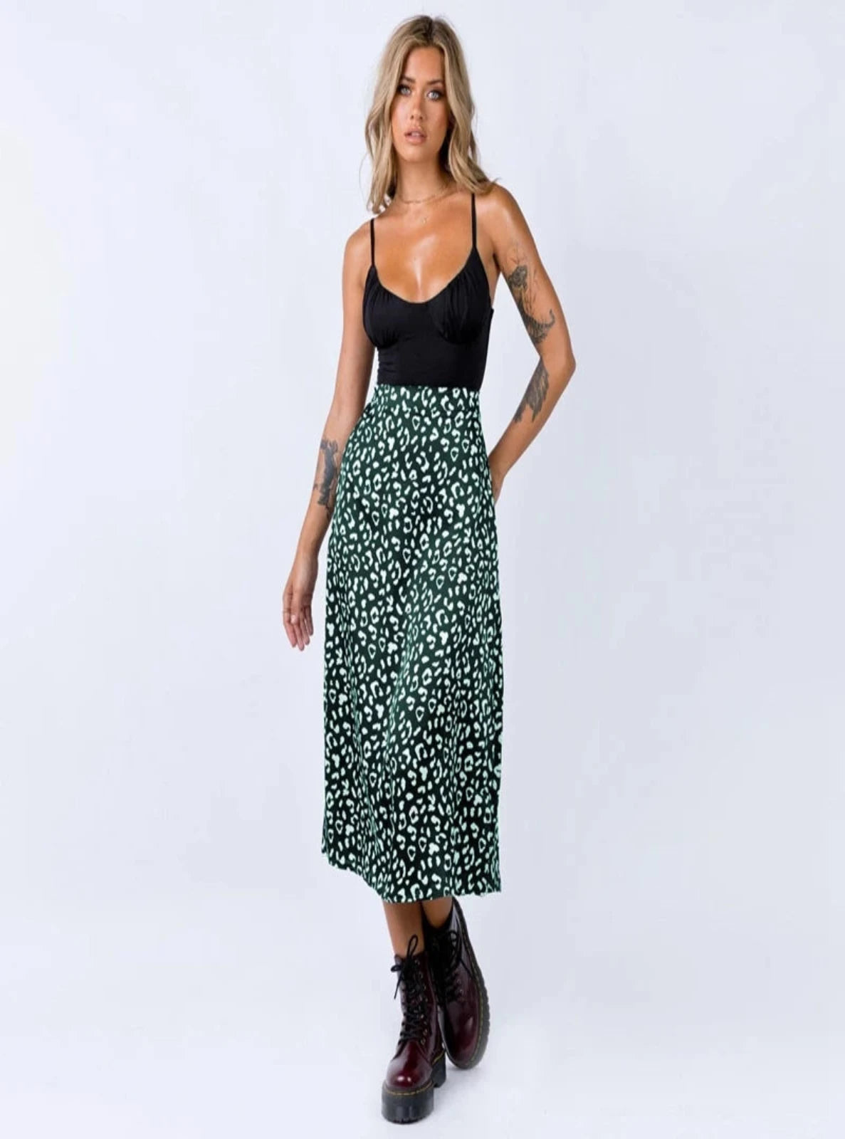 Jacquard-knit Maxi Skirt