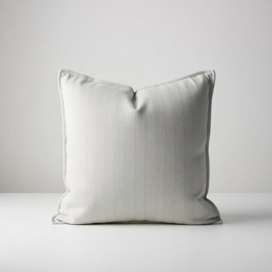 Gray pillow on a white background