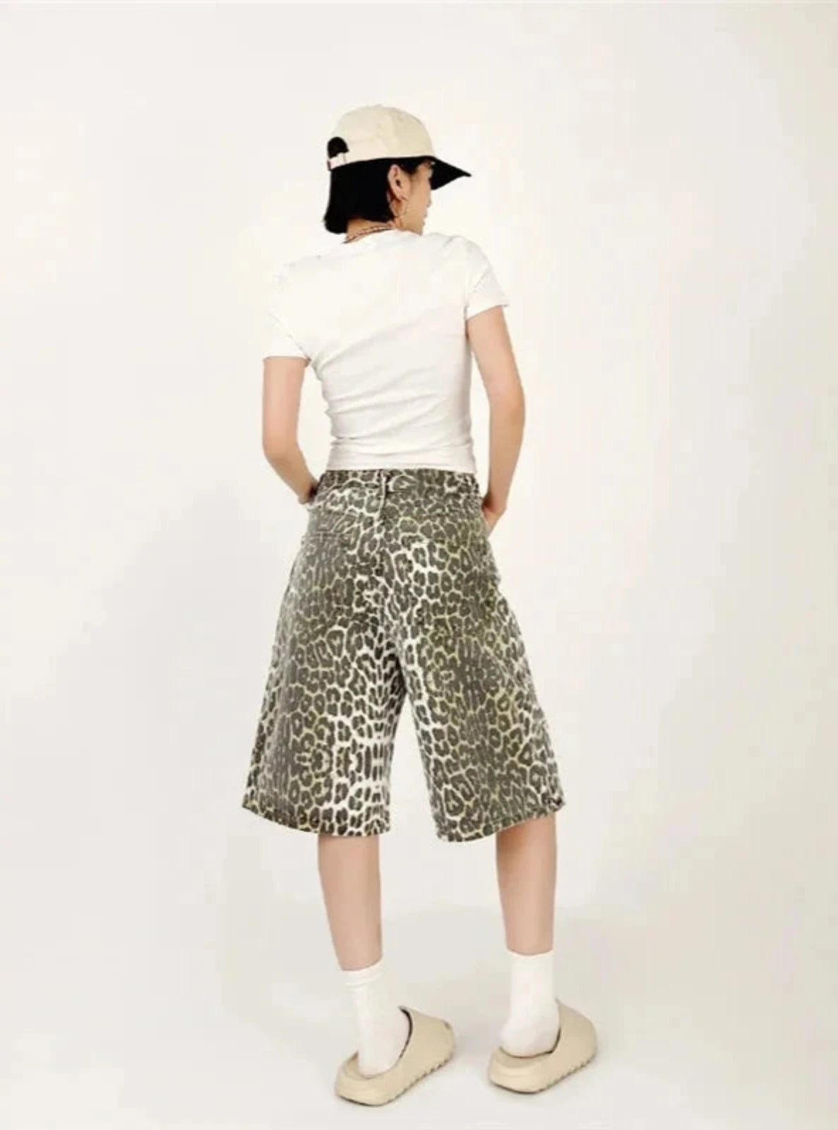 High Waist Leopard Shorts