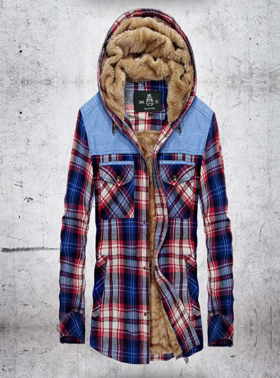 Hooded Plaid Jacket