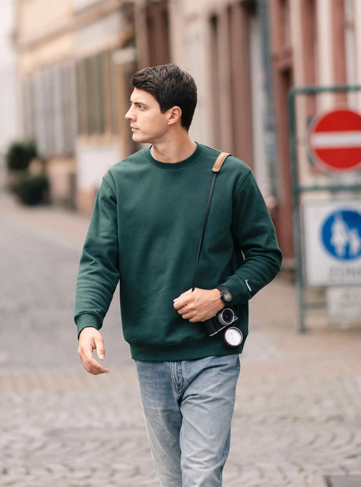 Fine-knit Fleece Sweatshirt