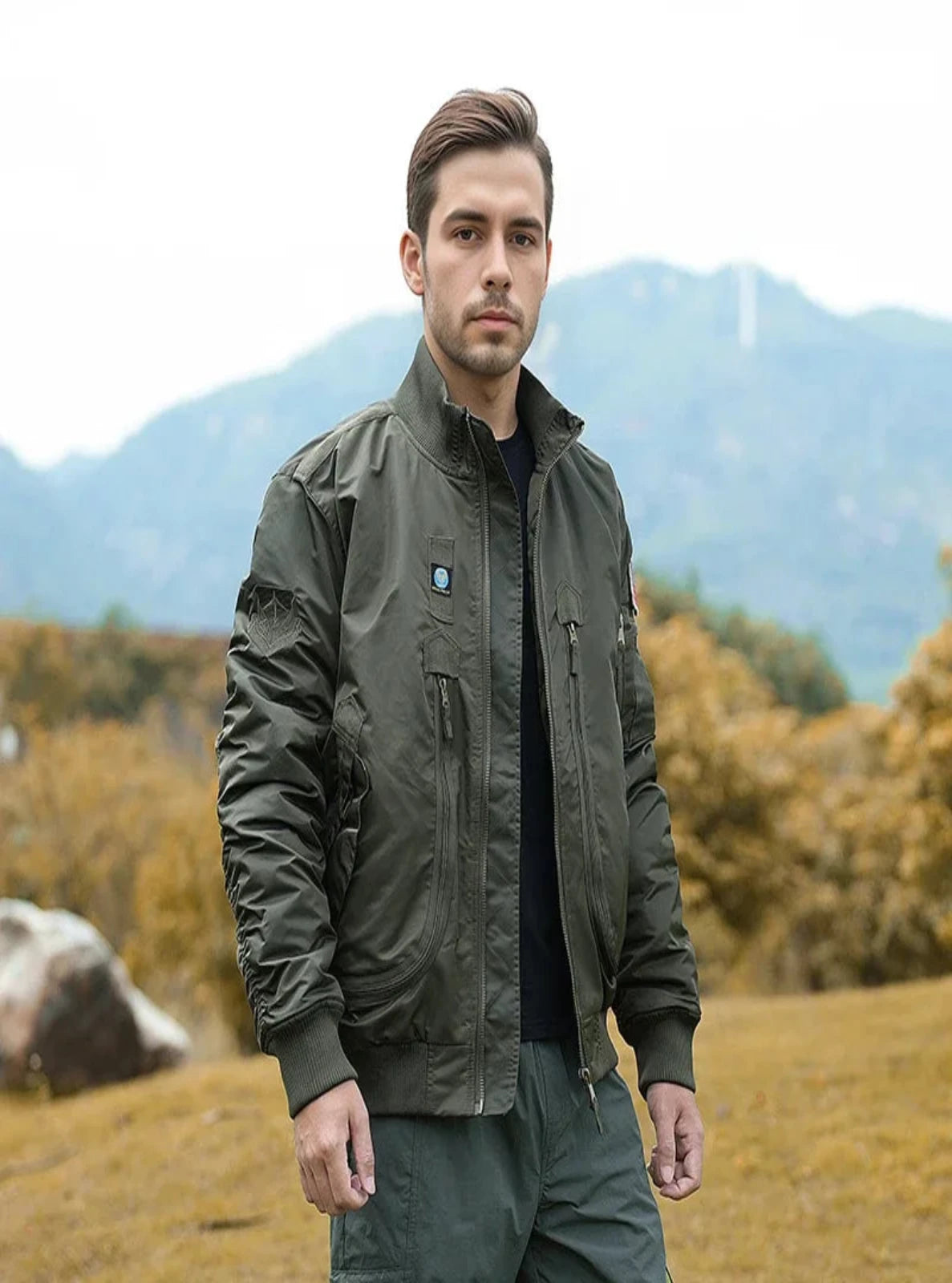 Loose Fit Waterproof Bomber Jacket