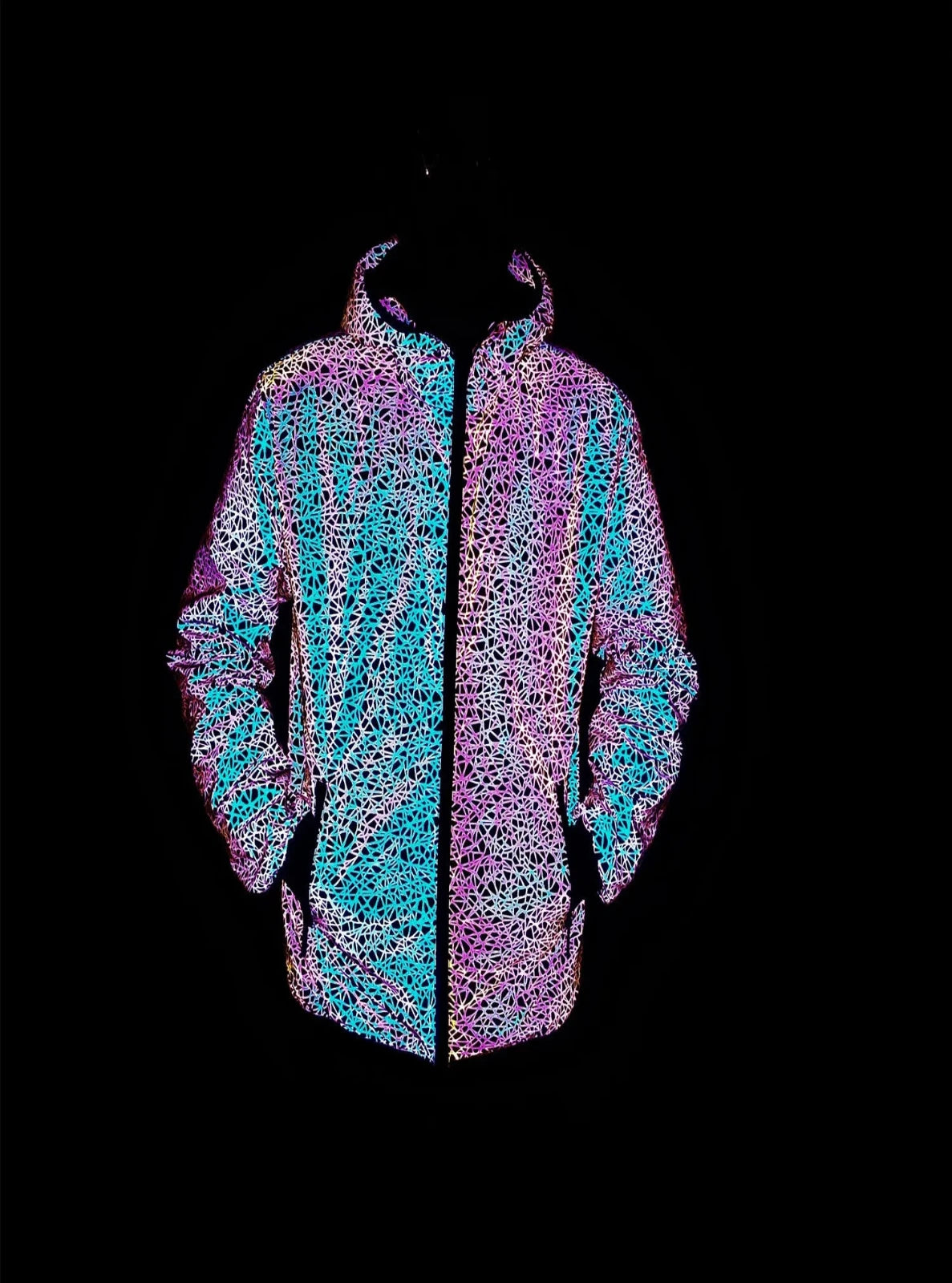 Reflective Hooded Windbreaker Jacket