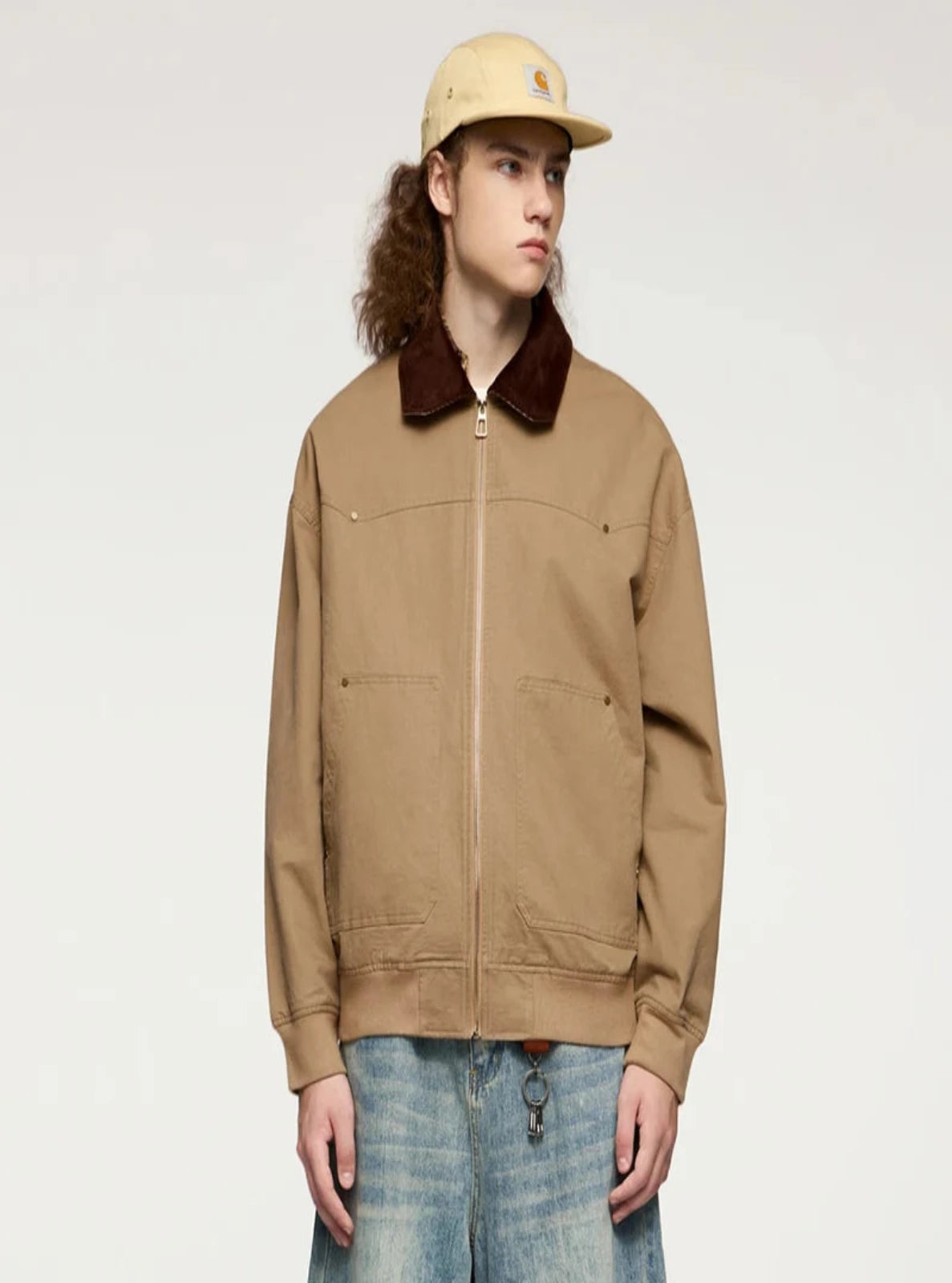 Regular Fit Corduroy Jacket With Collar