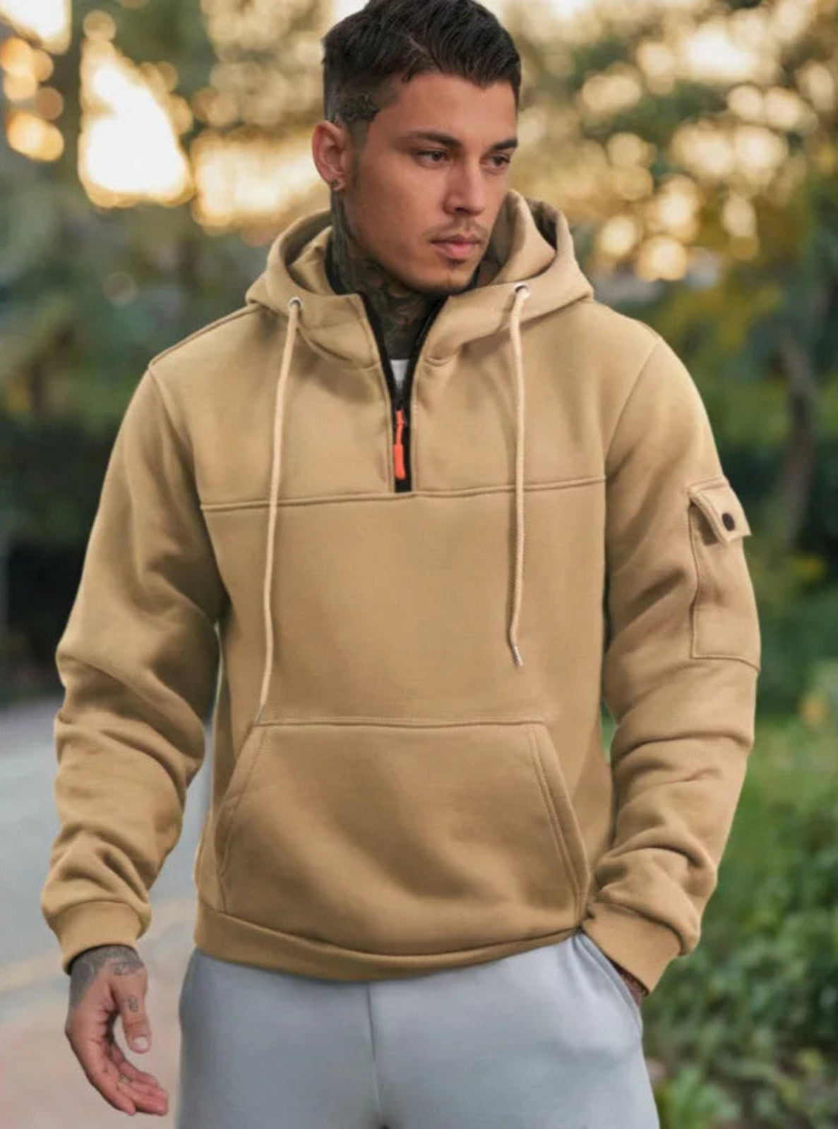 Loose Fit Half-zip Hoodie