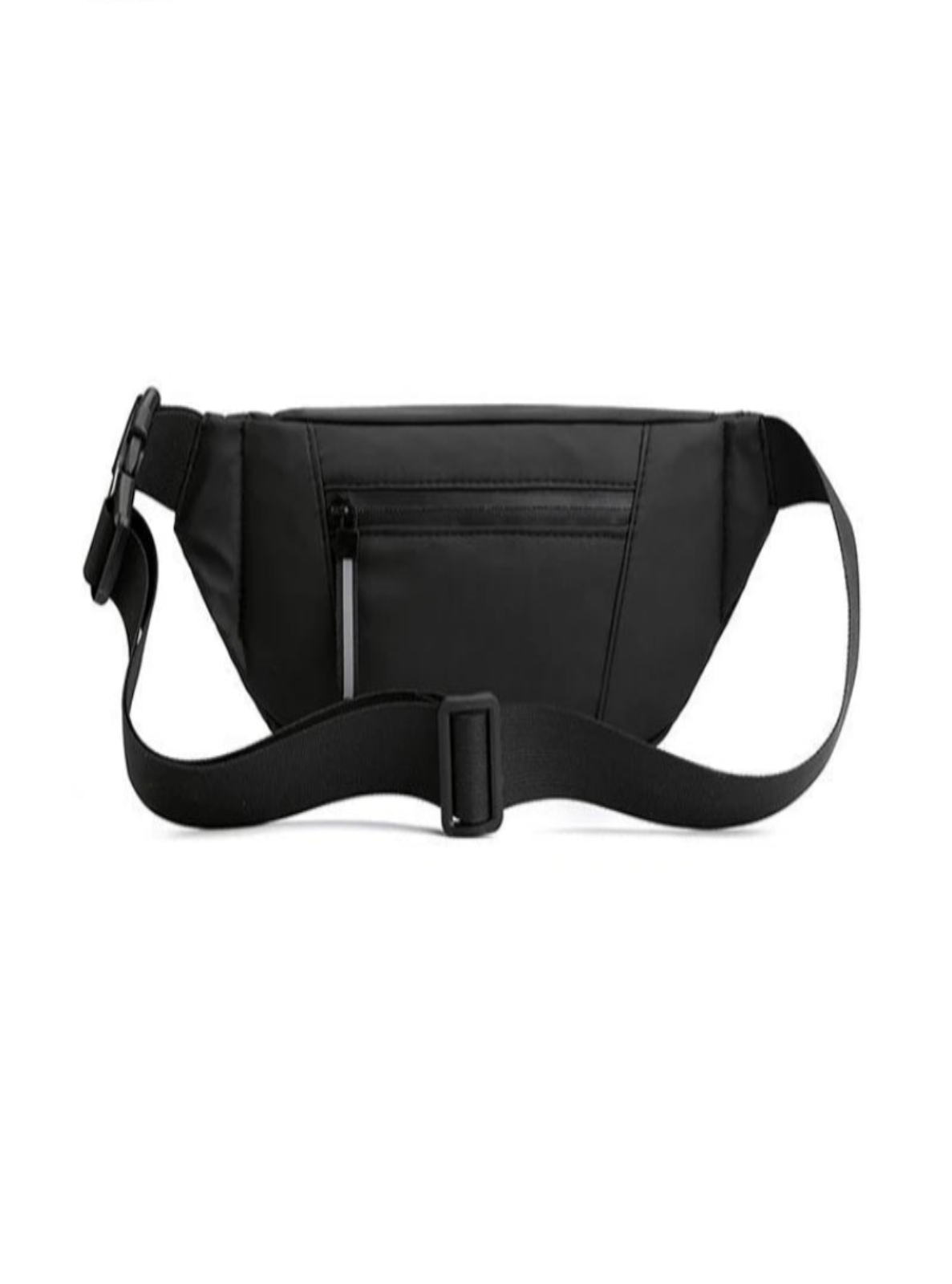 Black crossbody bag on a white background