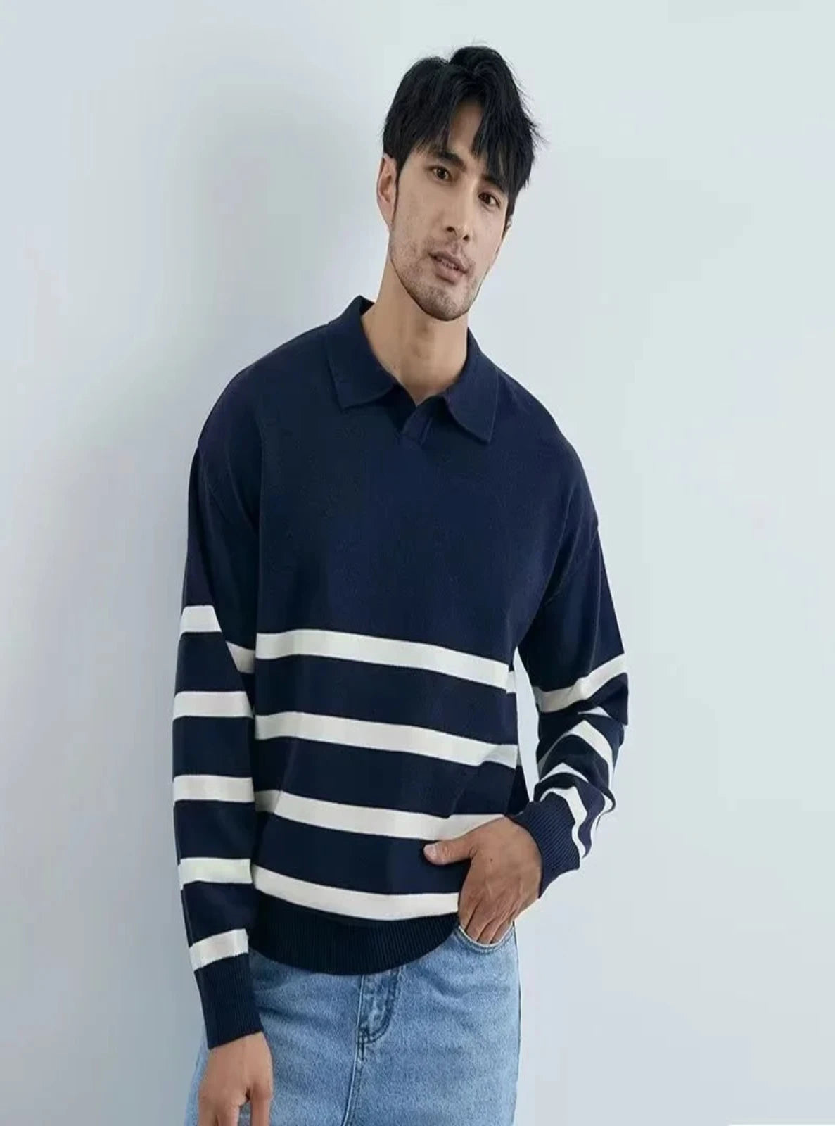 Regular Fit Wool Polo Sweater