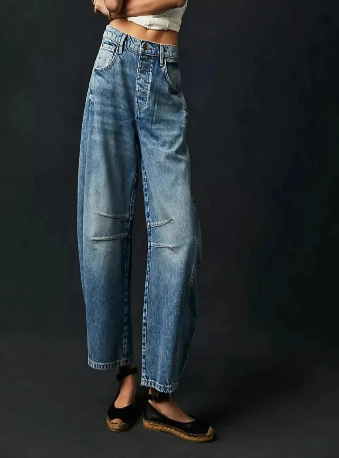 Wide High Ankle Jeans