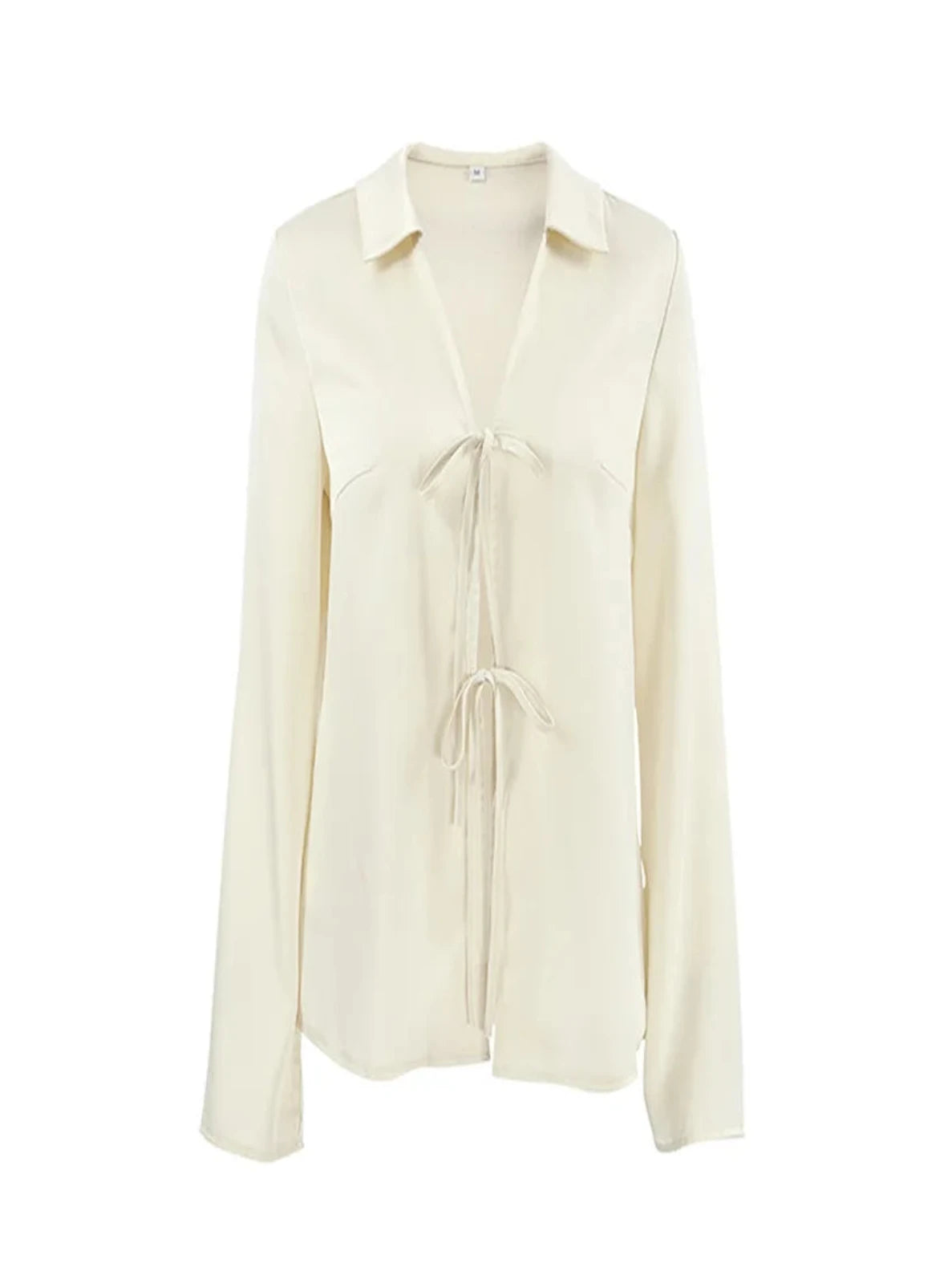 Tie Front Silk-blend Blouse