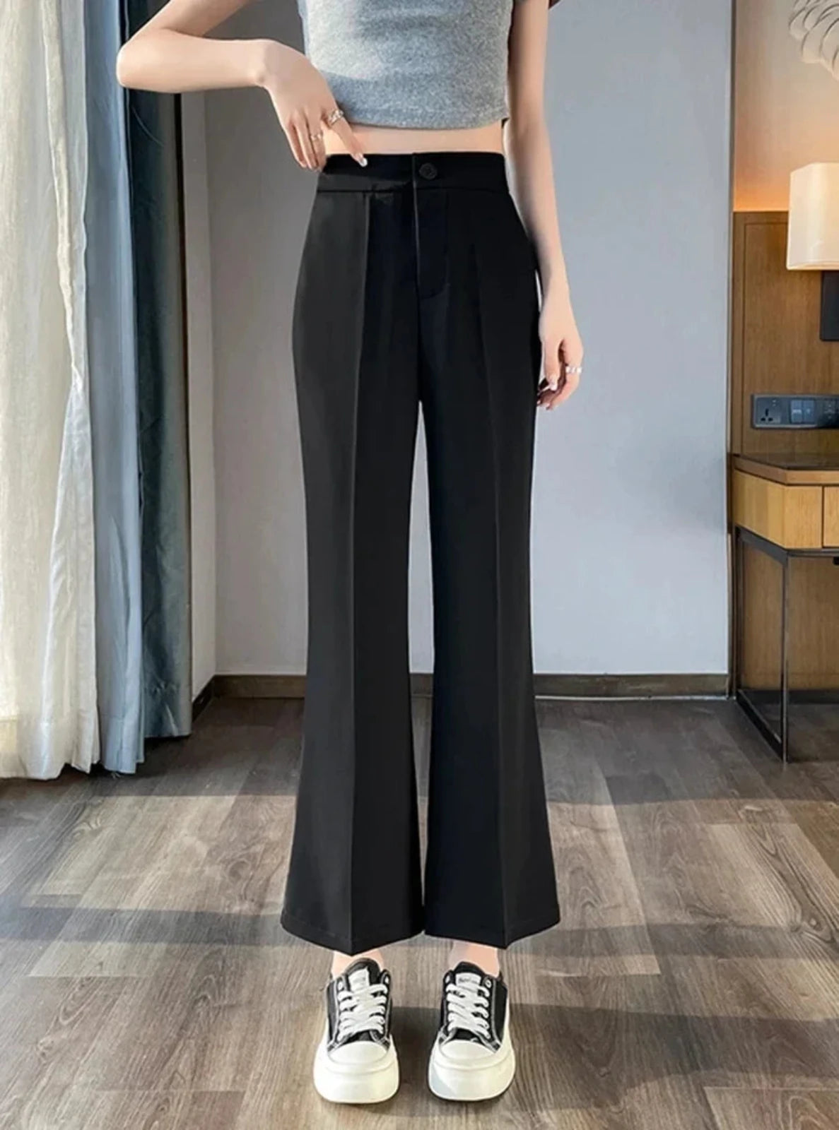 Slim Fit Pleated Pants