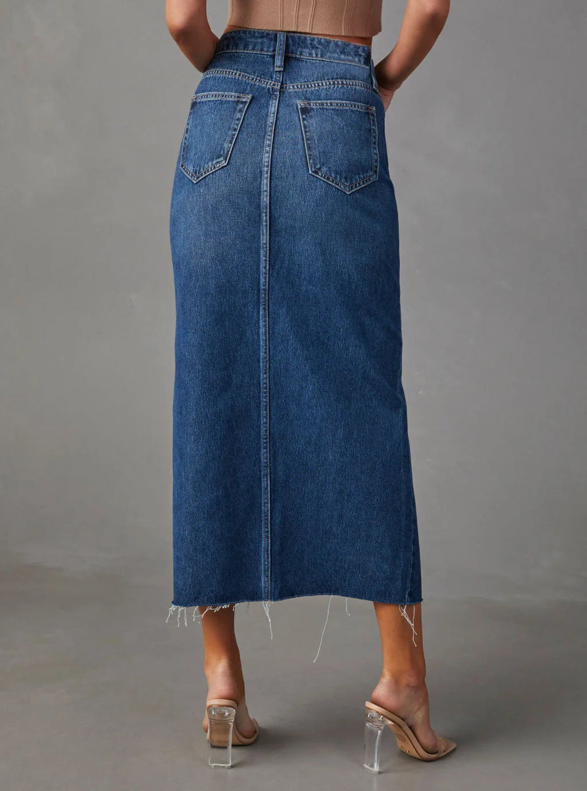 Denim Midi Skirt