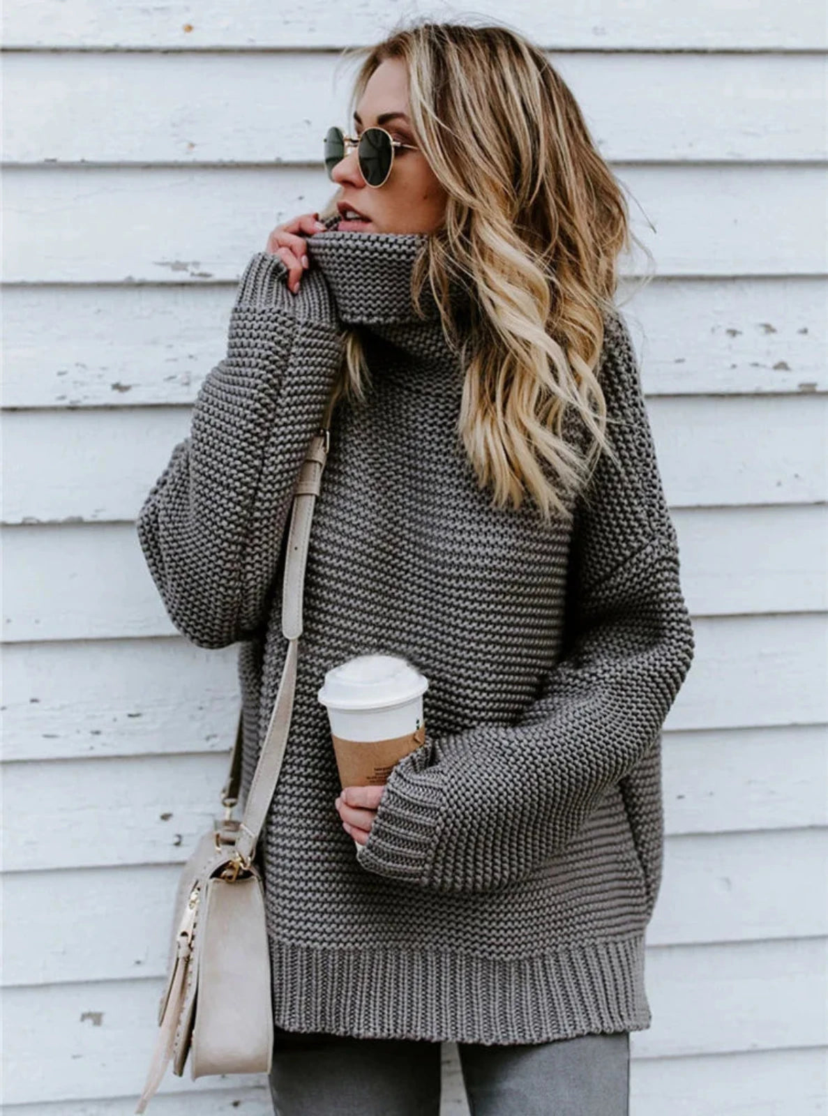 Oversized Turtleneck Sweater