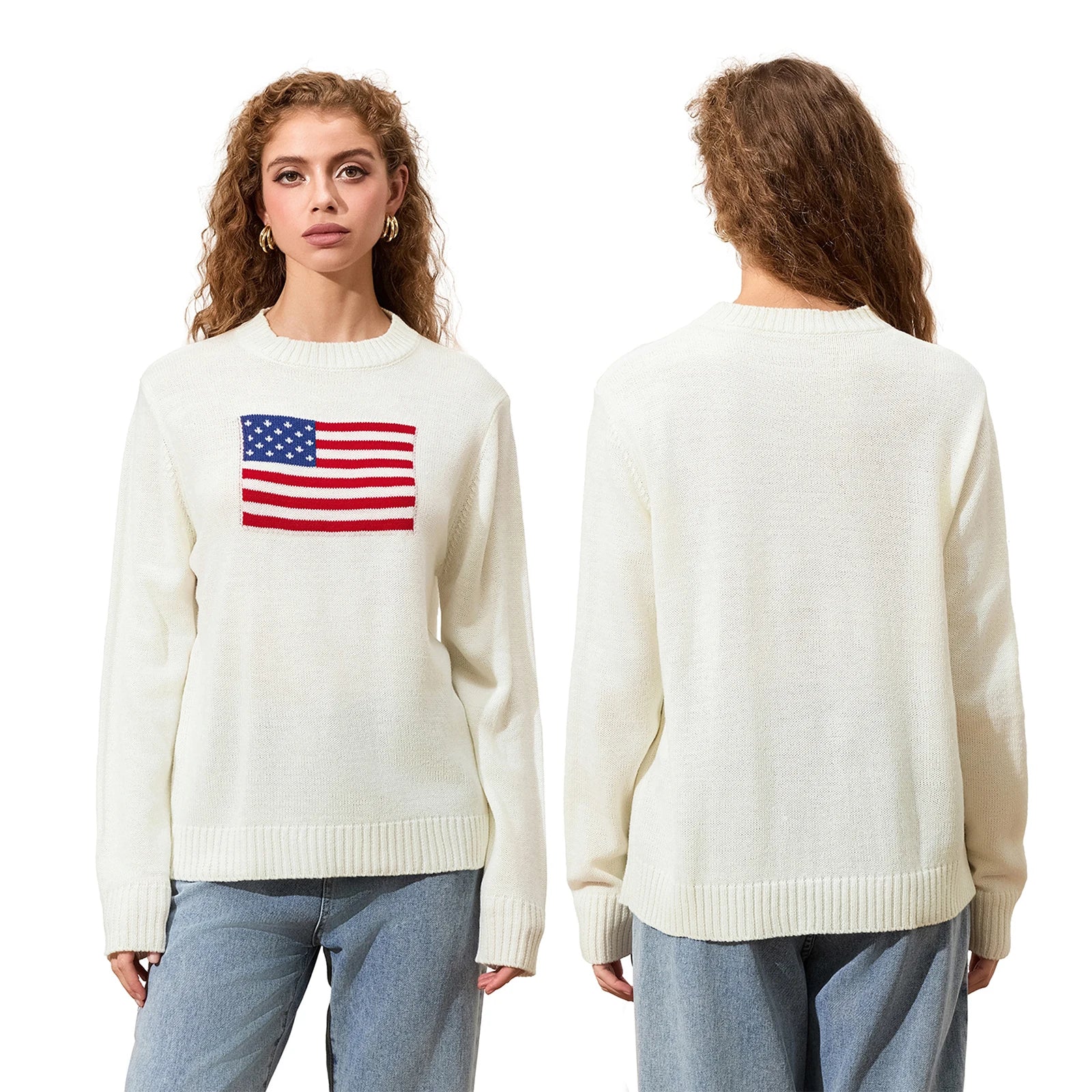 Embroidered Rib-knit Sweater