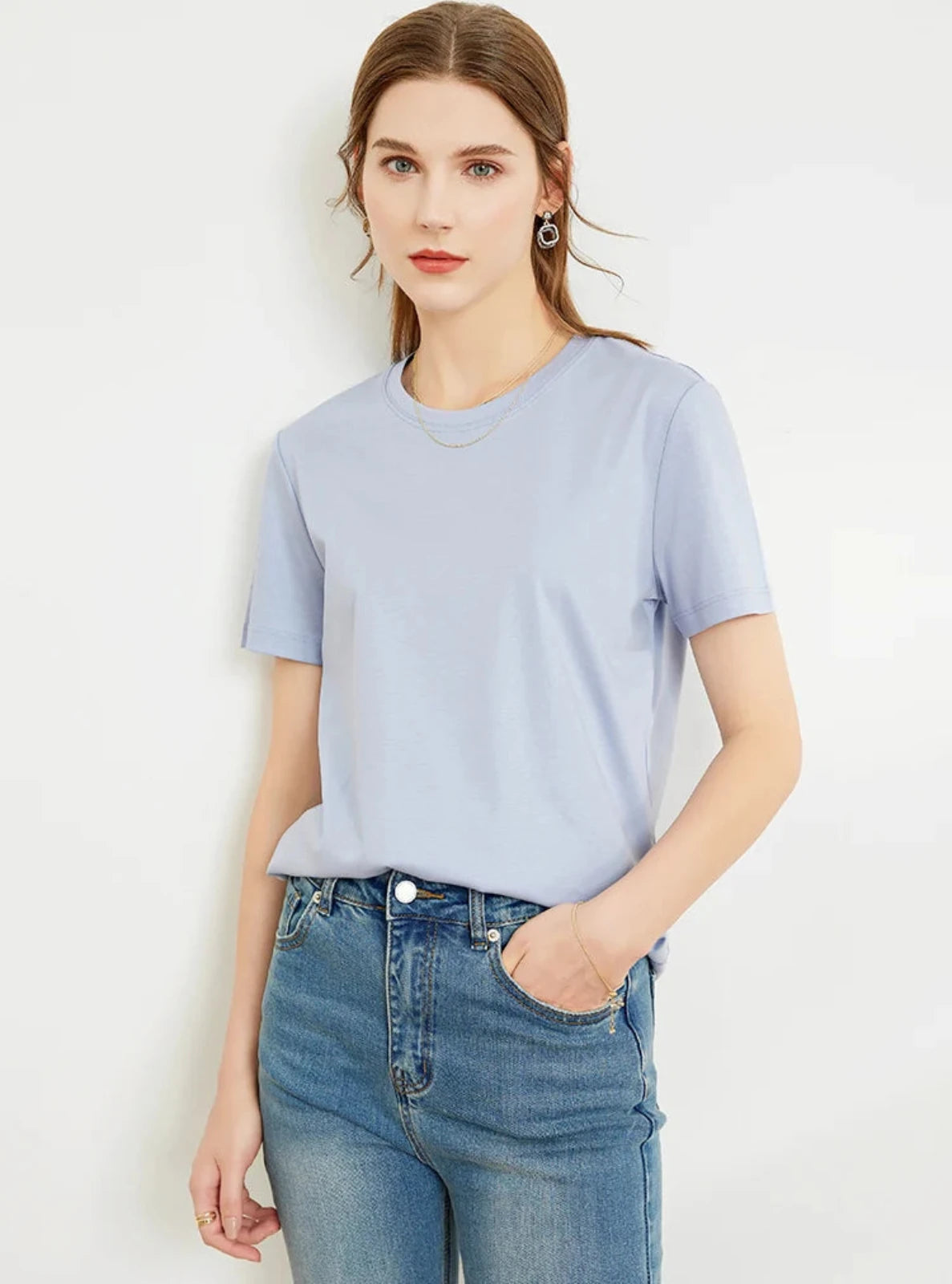 Silk-blend T-shirt