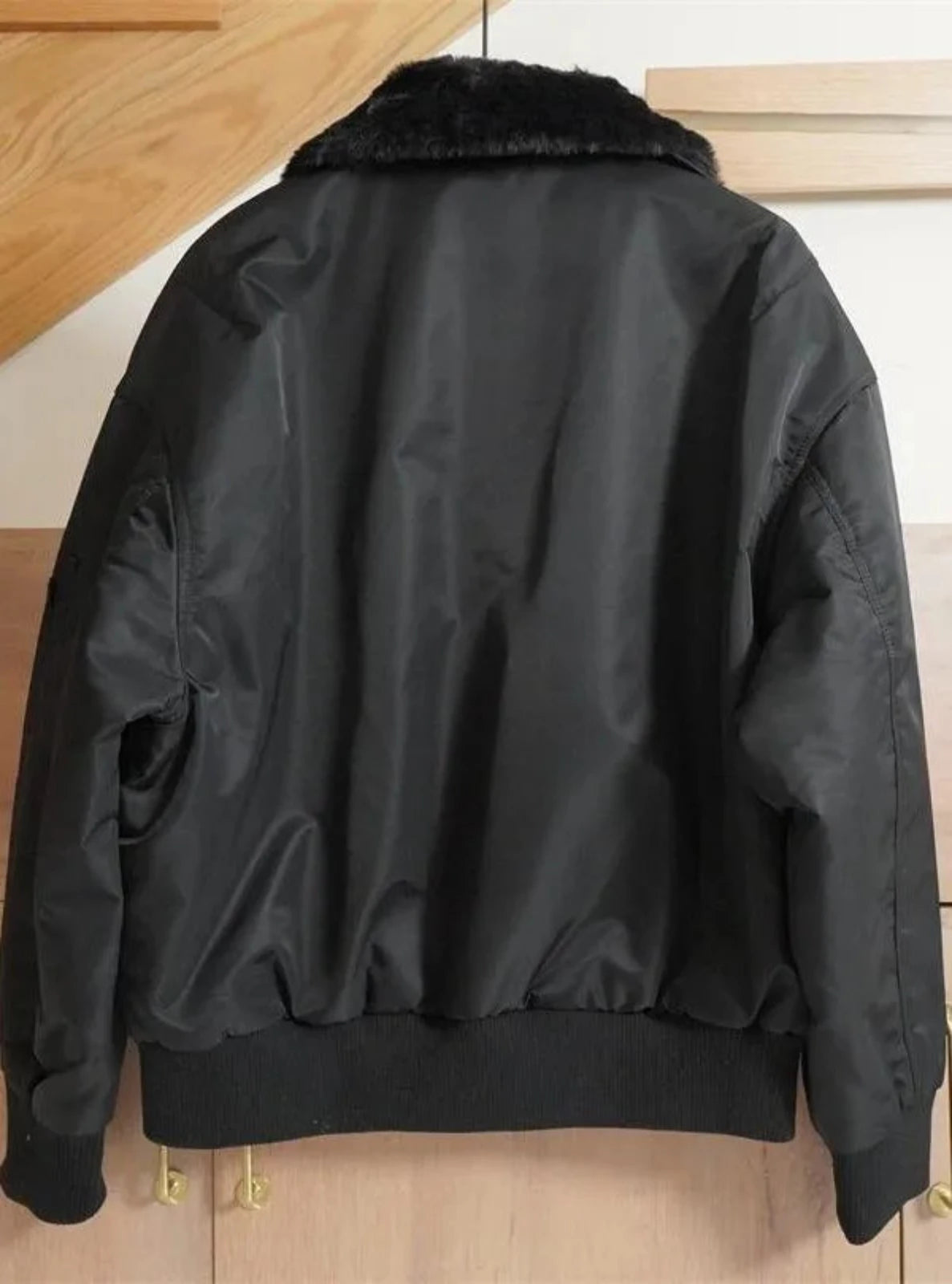 Regular Fit Bomber Jacket with Collar