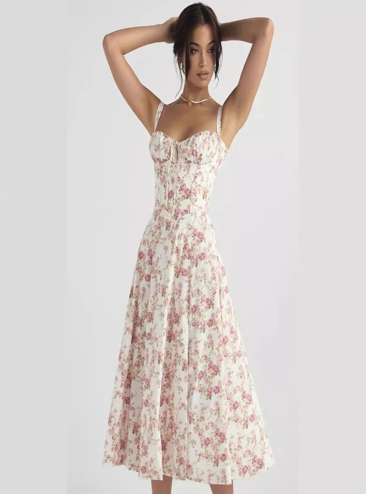 Spaghetti Strap Floral Dress