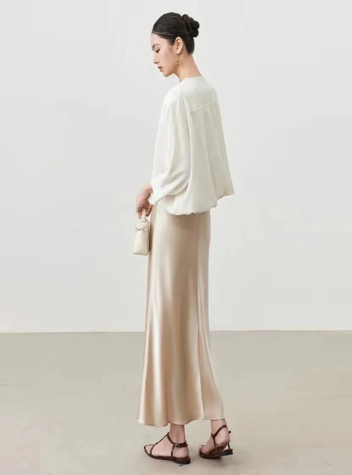 Crêpe Satin Skirt