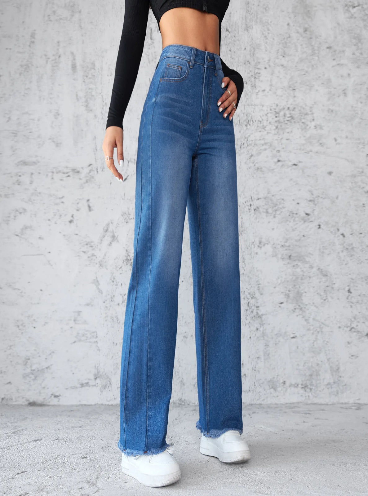 Ultra High Rise Wide Leg Jeans