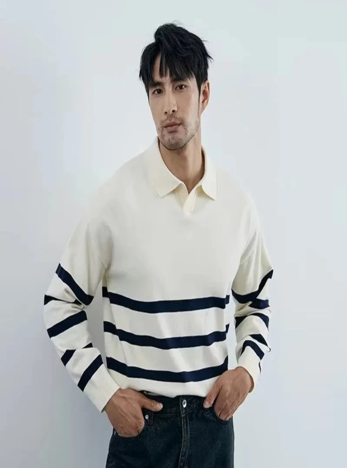 Regular Fit Wool Polo Sweater