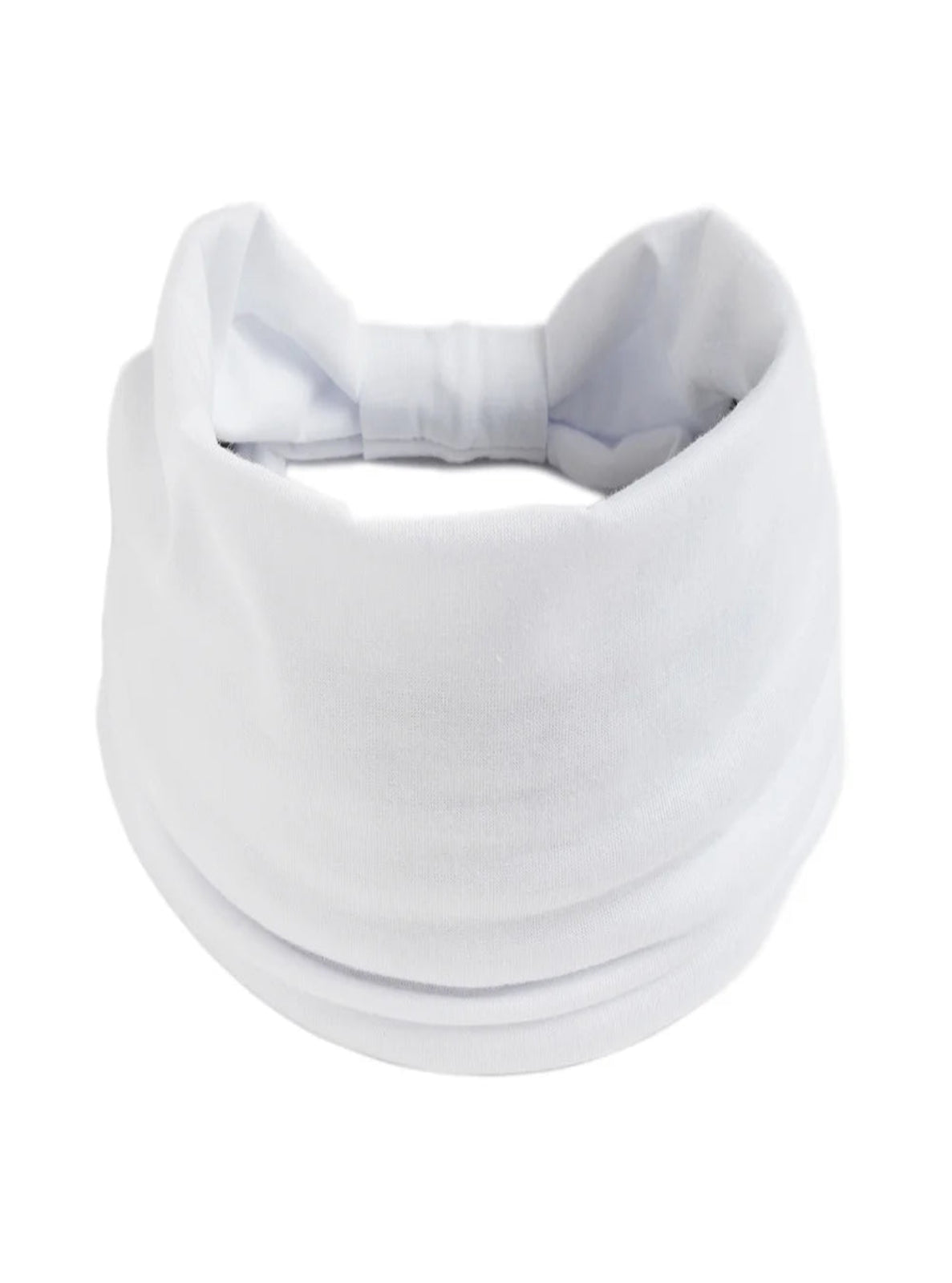 White headband with a bow on a white background