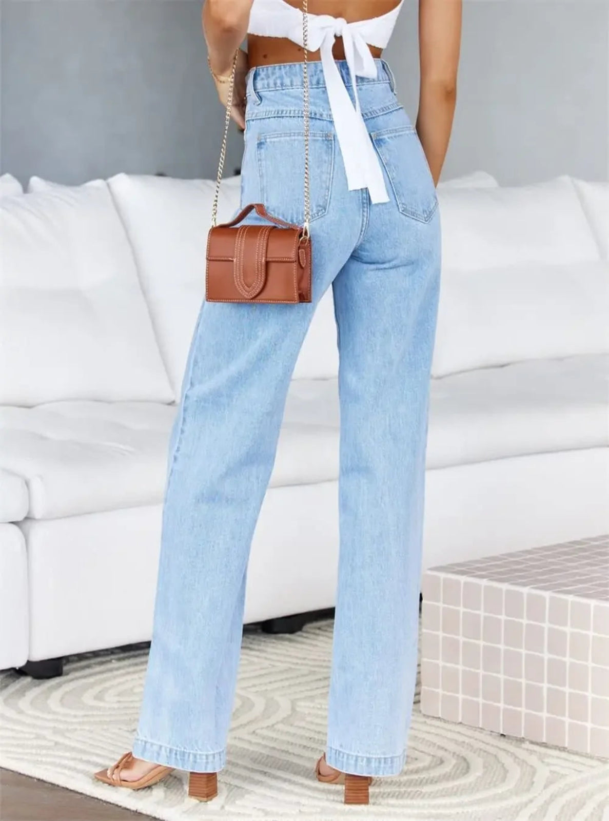 High Rise Wide Leg Jeans