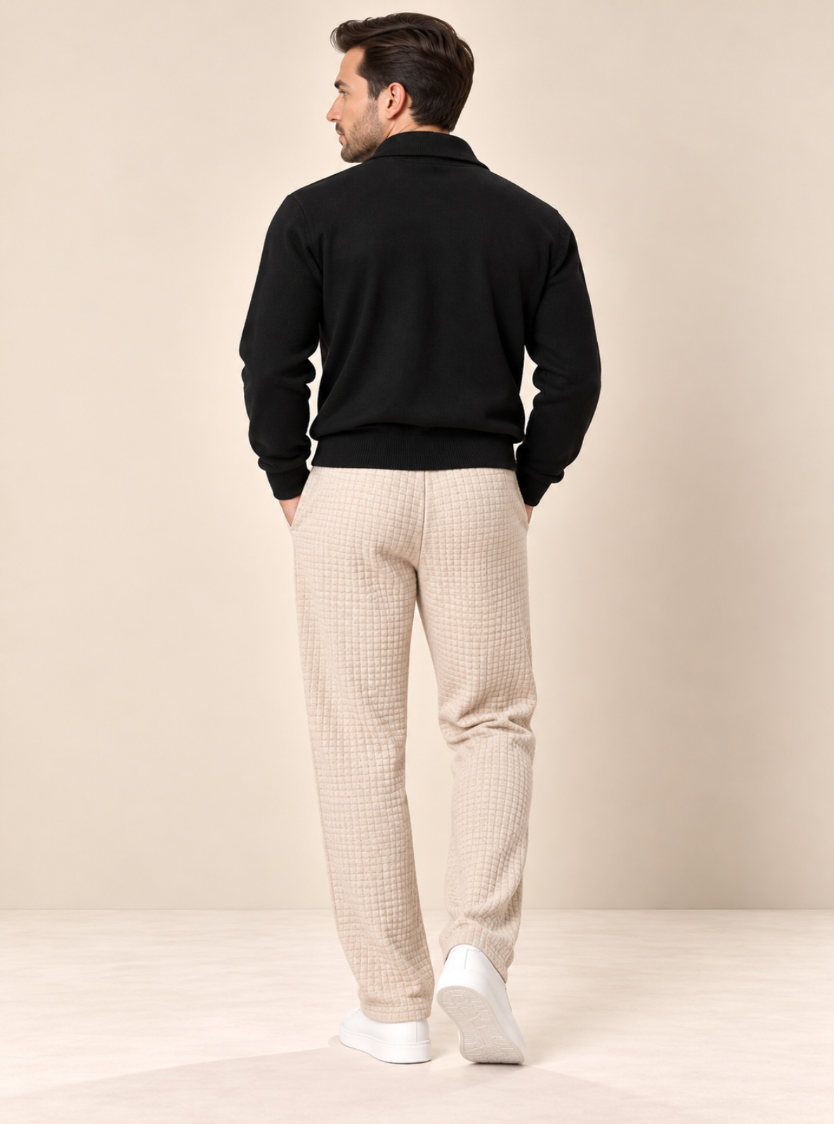 Textured Double-Knit Lounge Pants