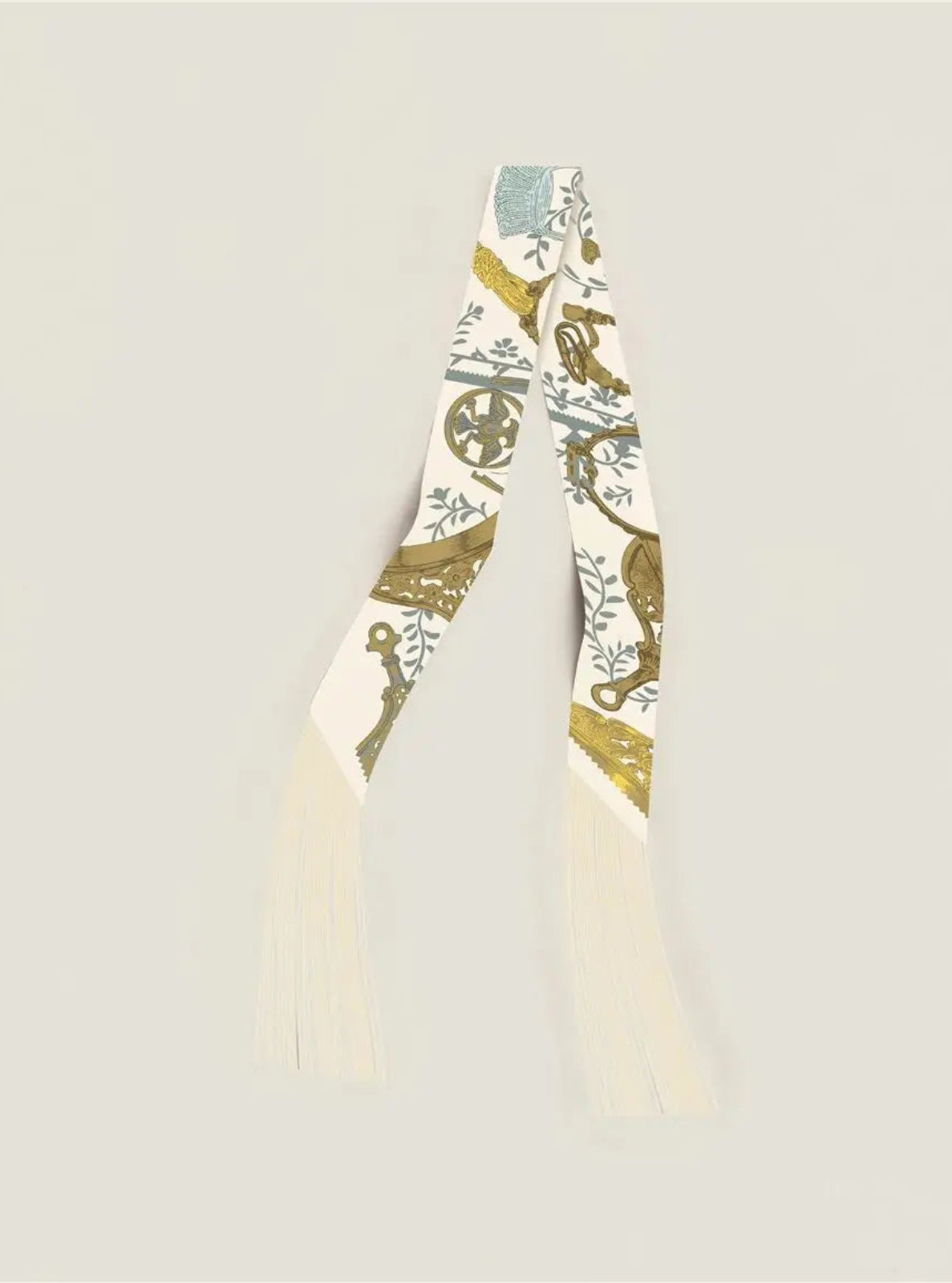 Decorative ribbon with a pattern on a light gray background