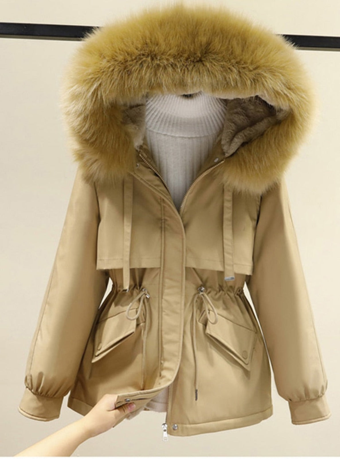 Cotton Hooded Parka Down Jacket