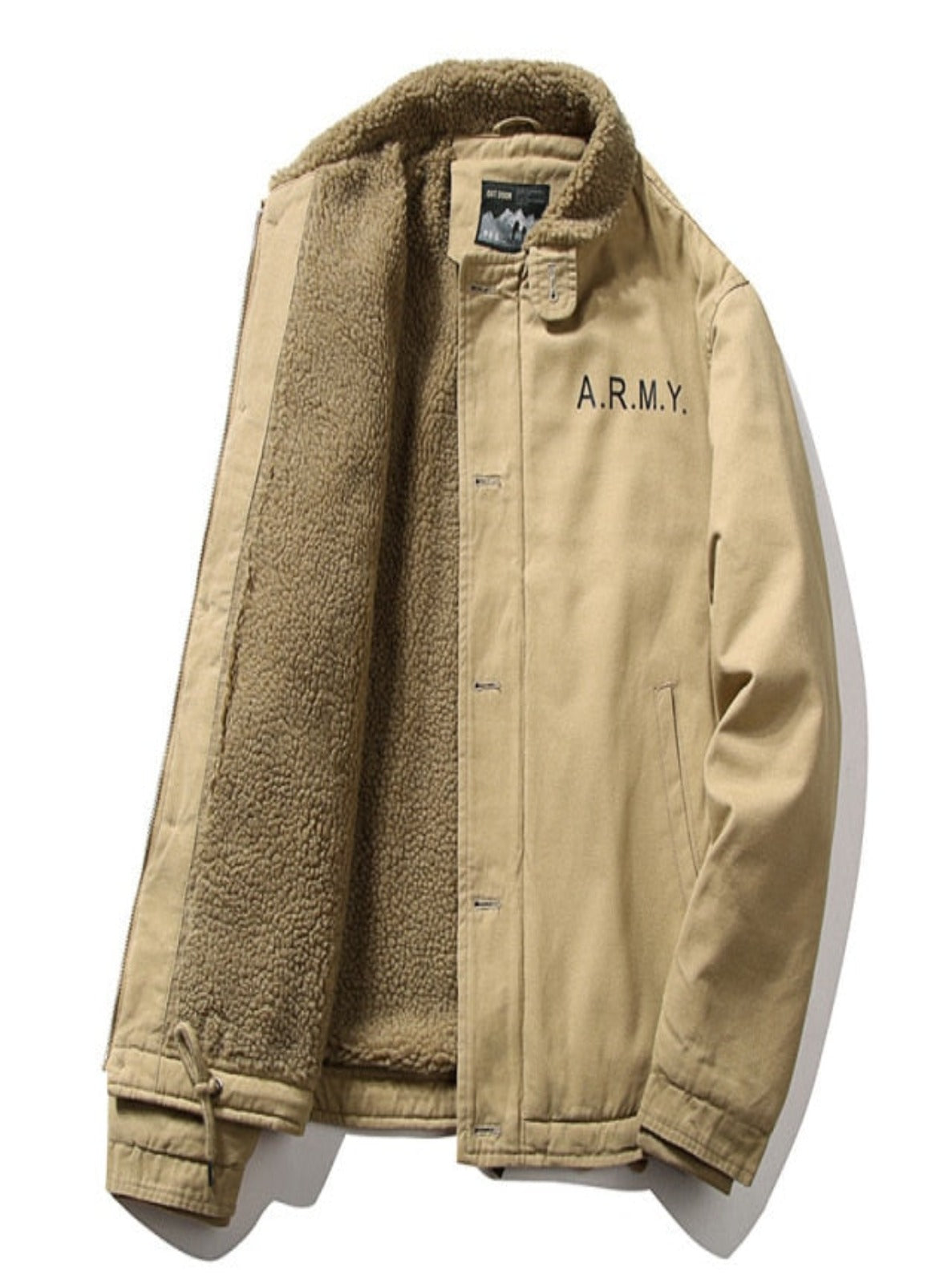 A.R.M.Y Faux-Lined Bomber Jacket – Consumerlite